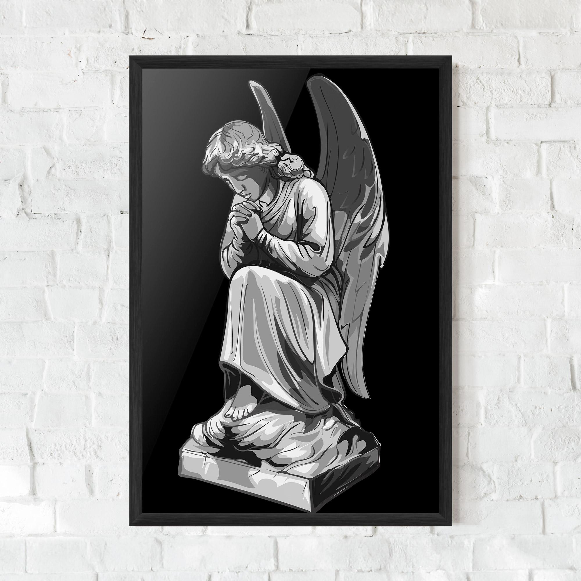 Рамкиран постер Angel Pray mockup 0