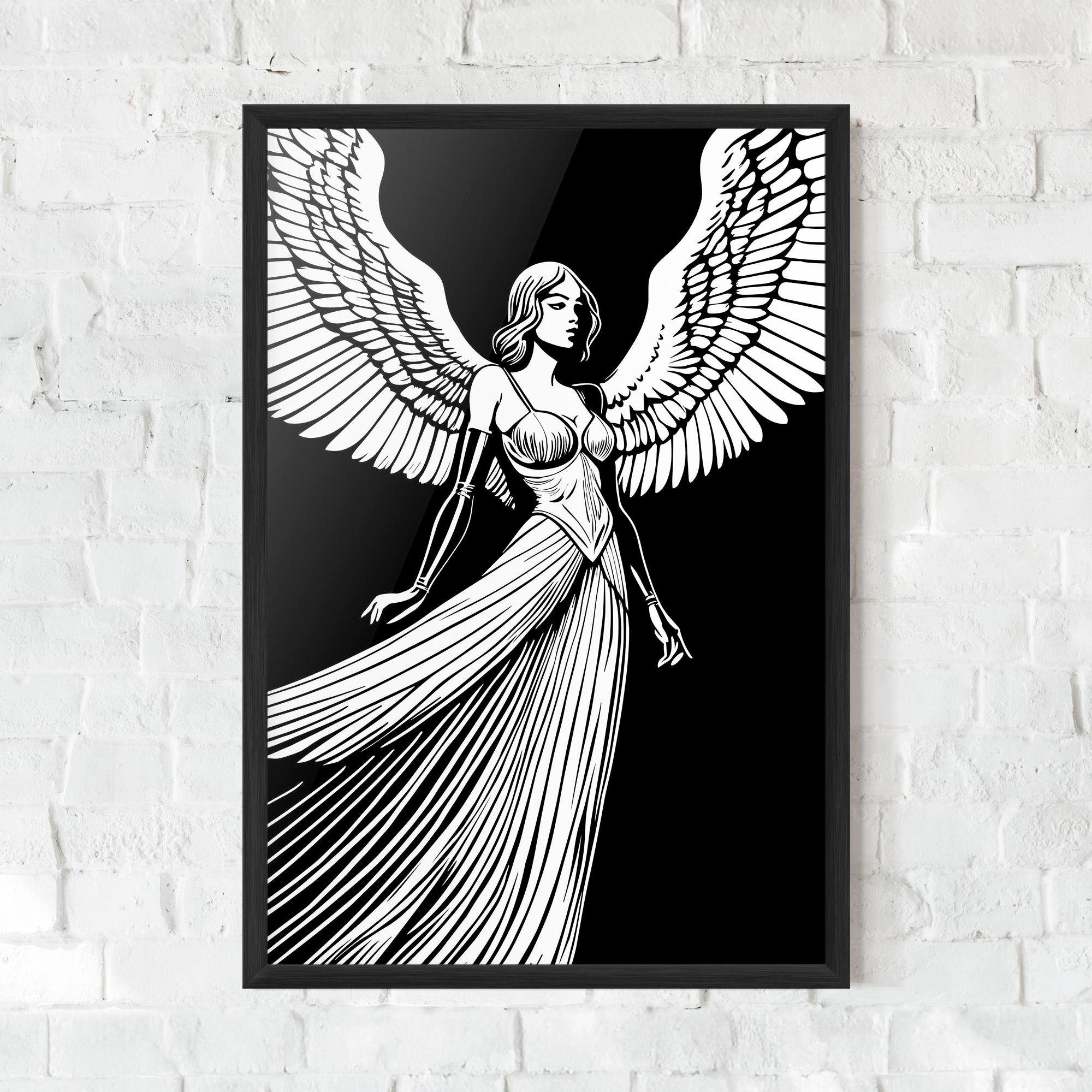Рамкиран постер Pretty Angel mockup 0