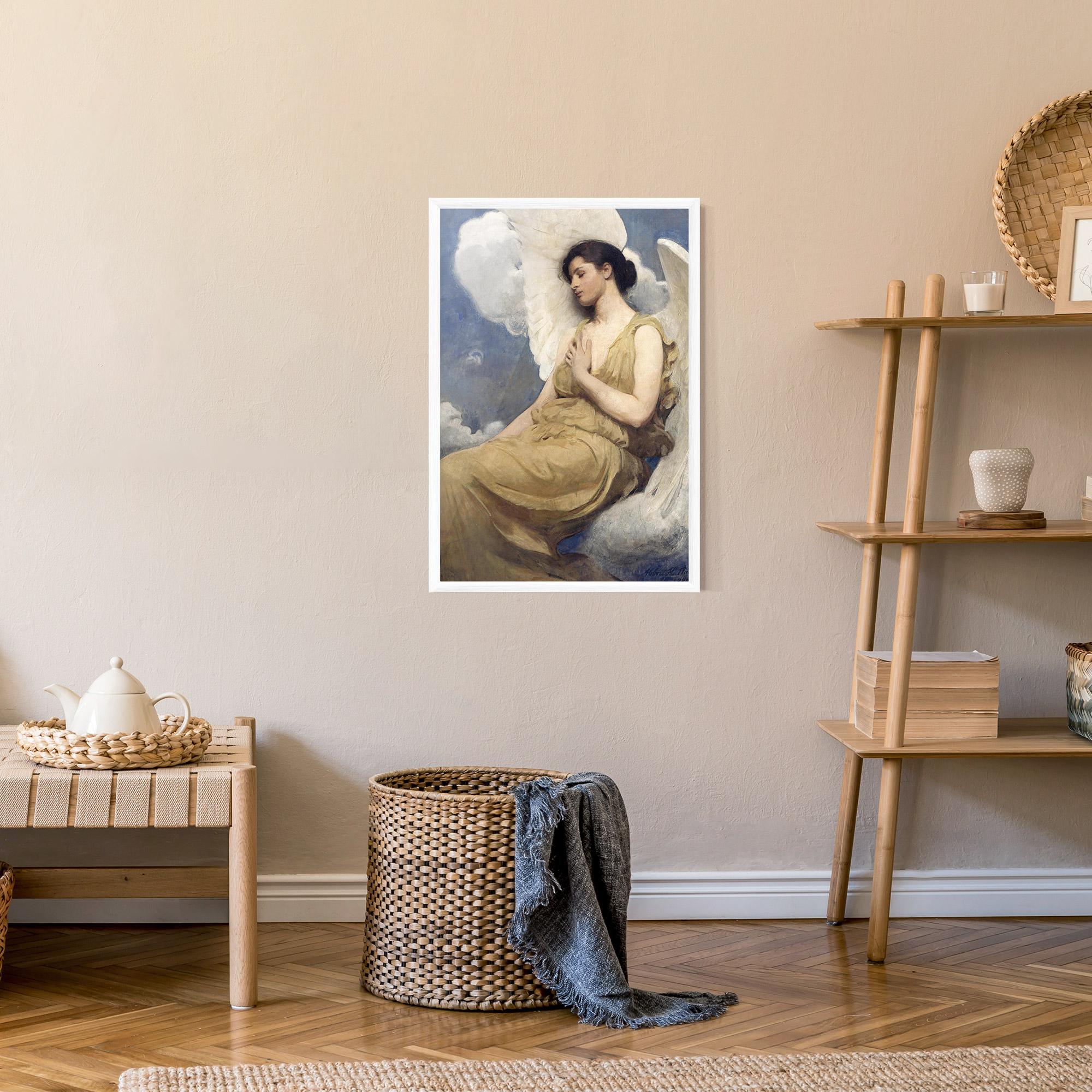 Рамкиран постер Angel Woman Painting mockup 9