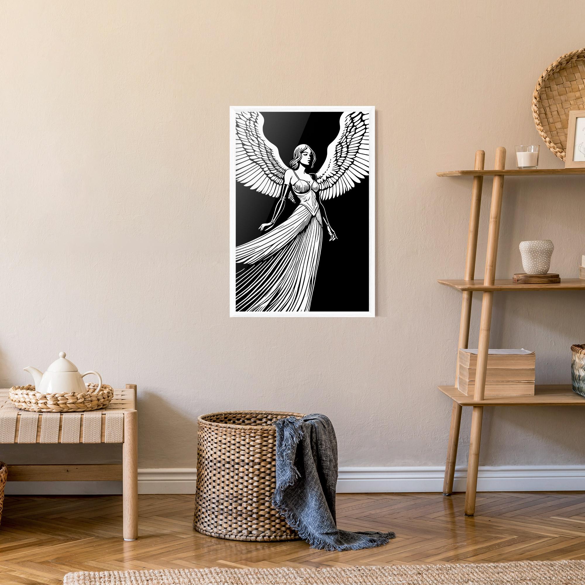 Рамкиран постер Pretty Angel mockup 9
