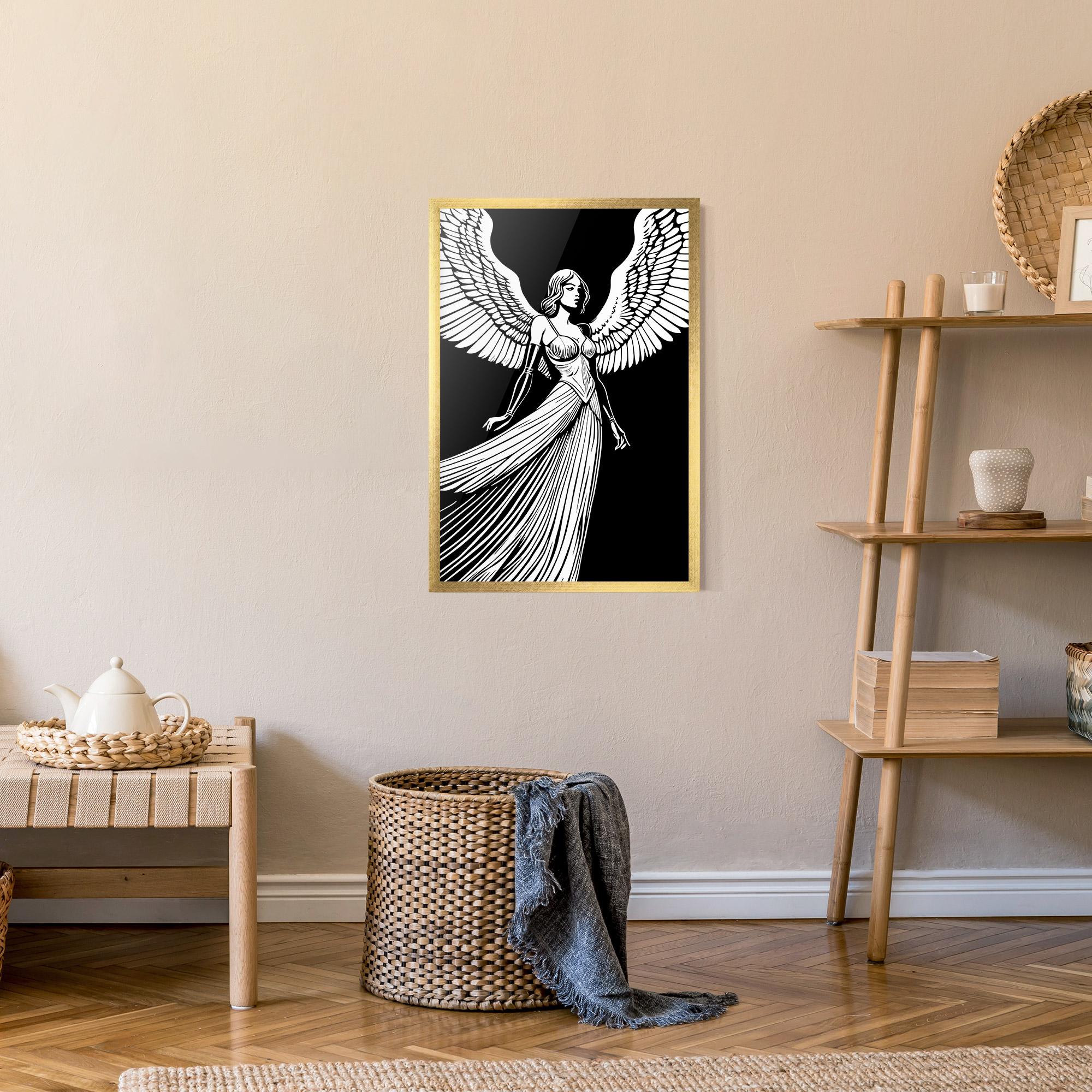 Рамкиран постер Pretty Angel mockup 9