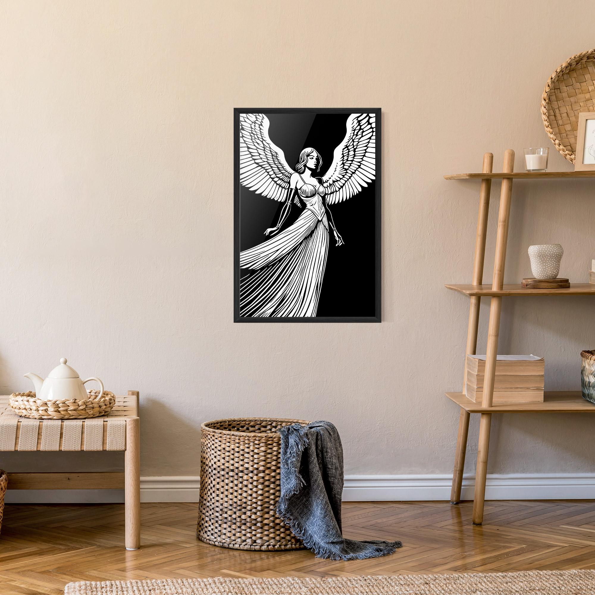Рамкиран постер Pretty Angel mockup 9