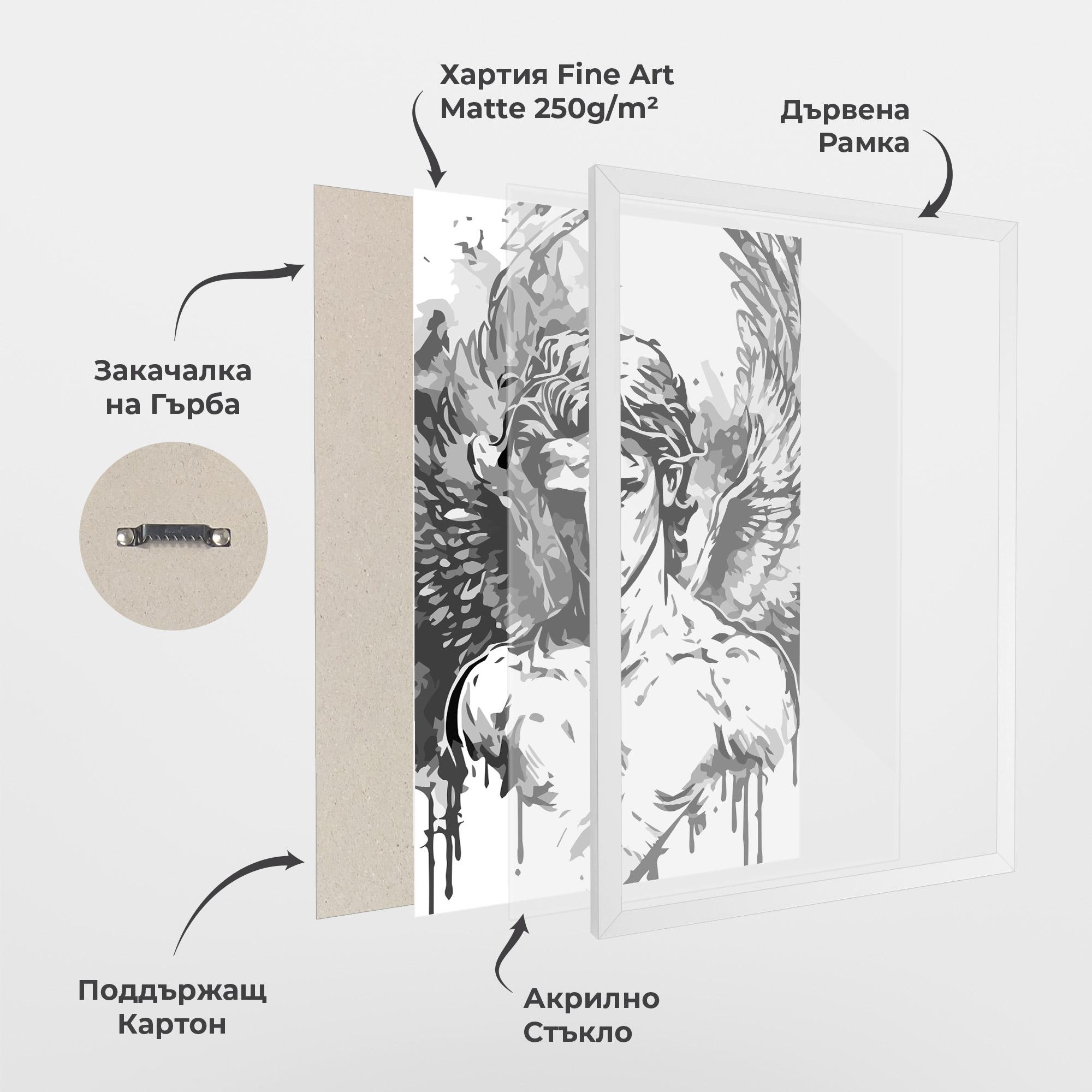 Рамкиран постер Beautiful Angel mockup 1