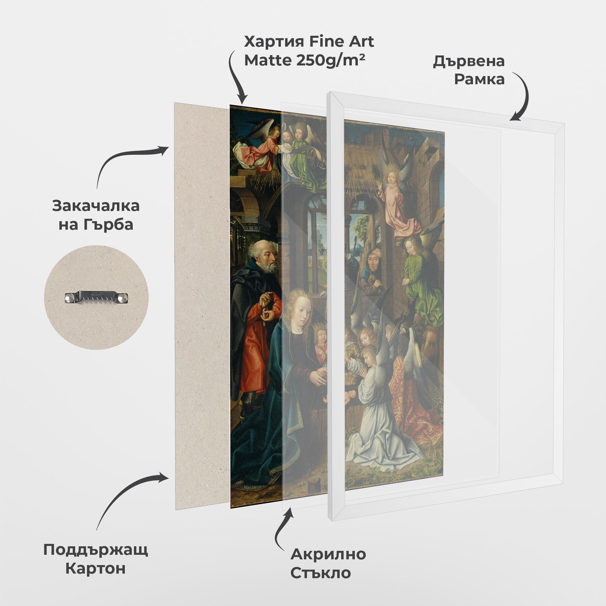 Рамкиран постер Small Angels Praying mockup 1