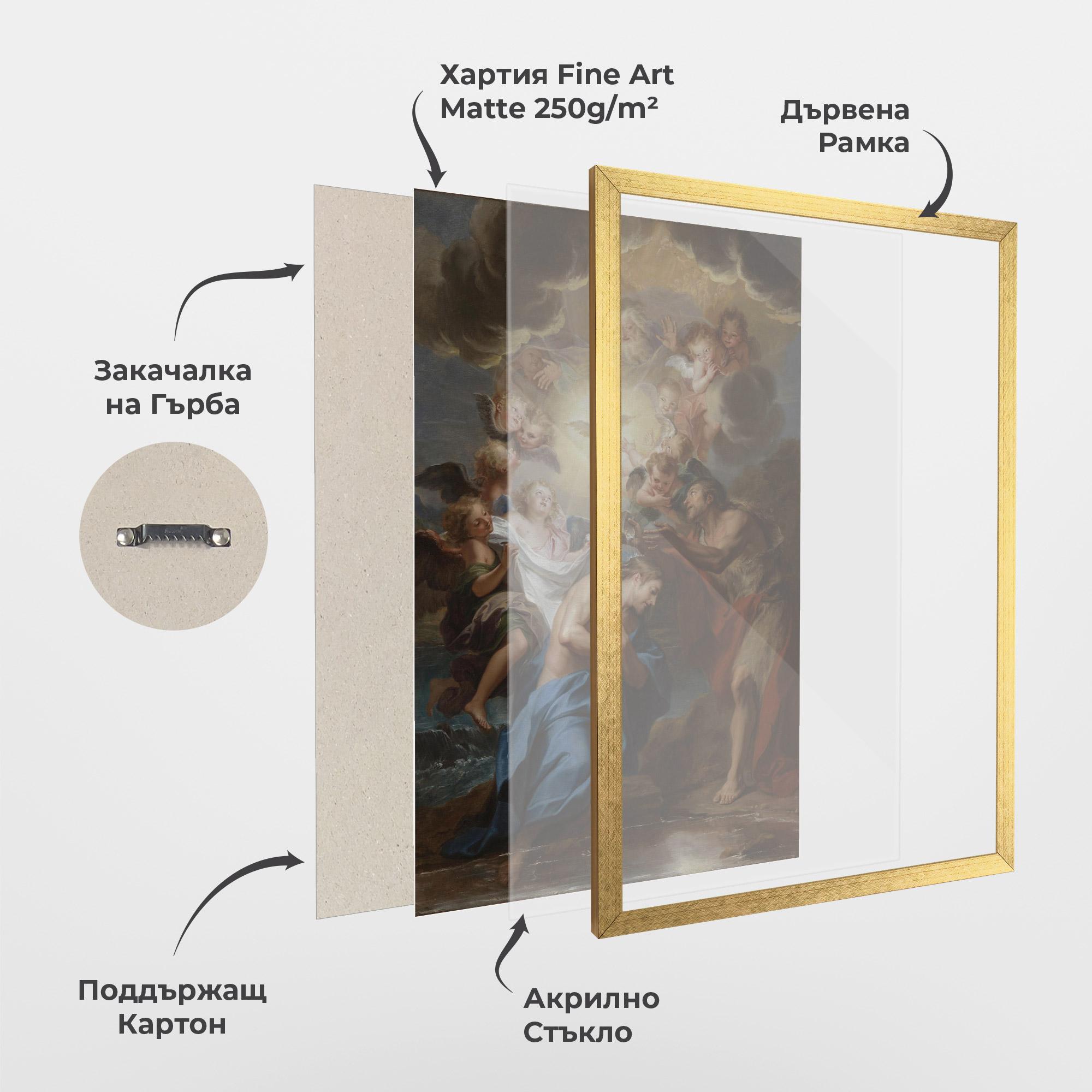 Рамкиран постер Bird Floating mockup 1