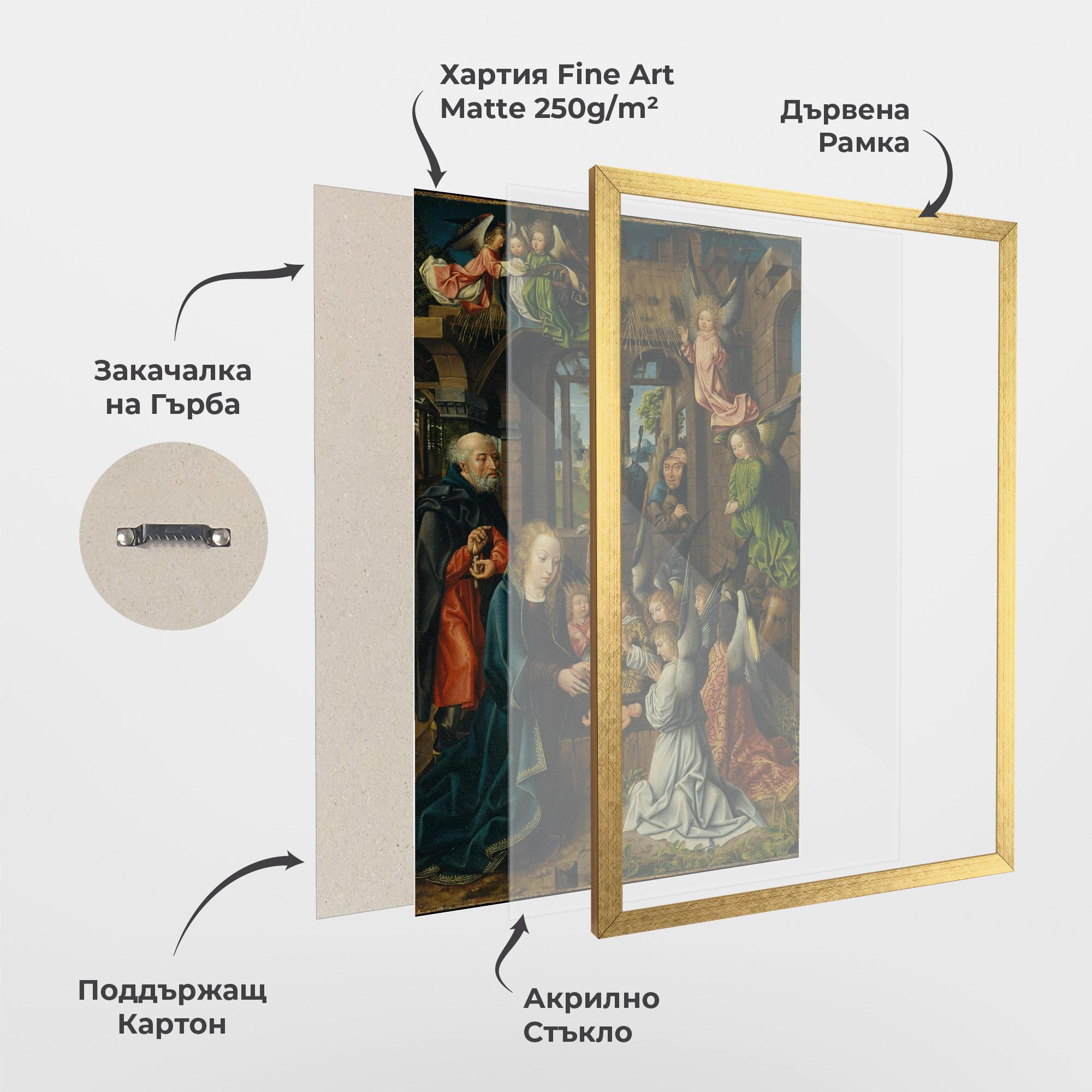 Рамкиран постер Small Angels Praying mockup 1