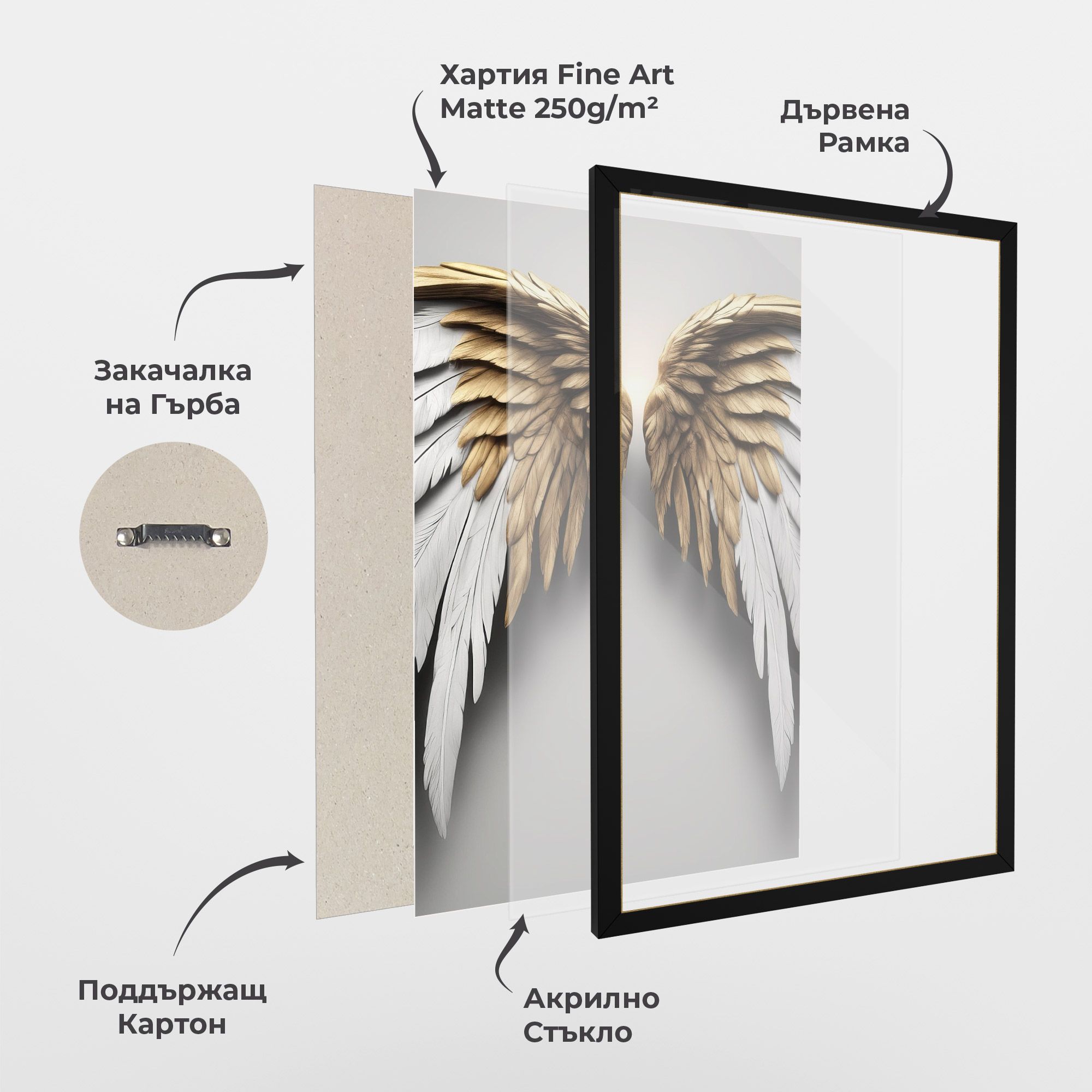 Realistic Angel Wings mockup 1