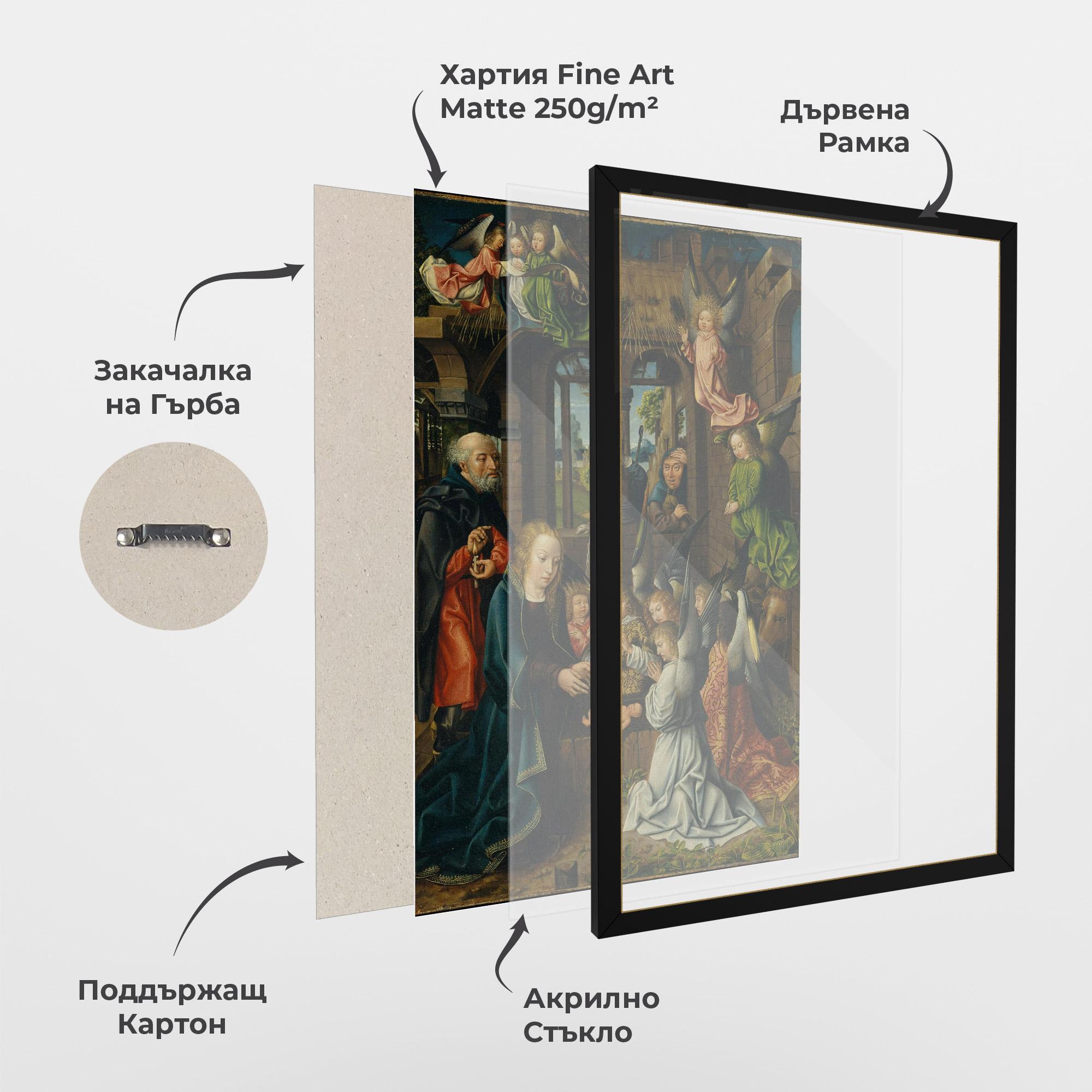 Рамкиран постер Small Angels Praying mockup 1