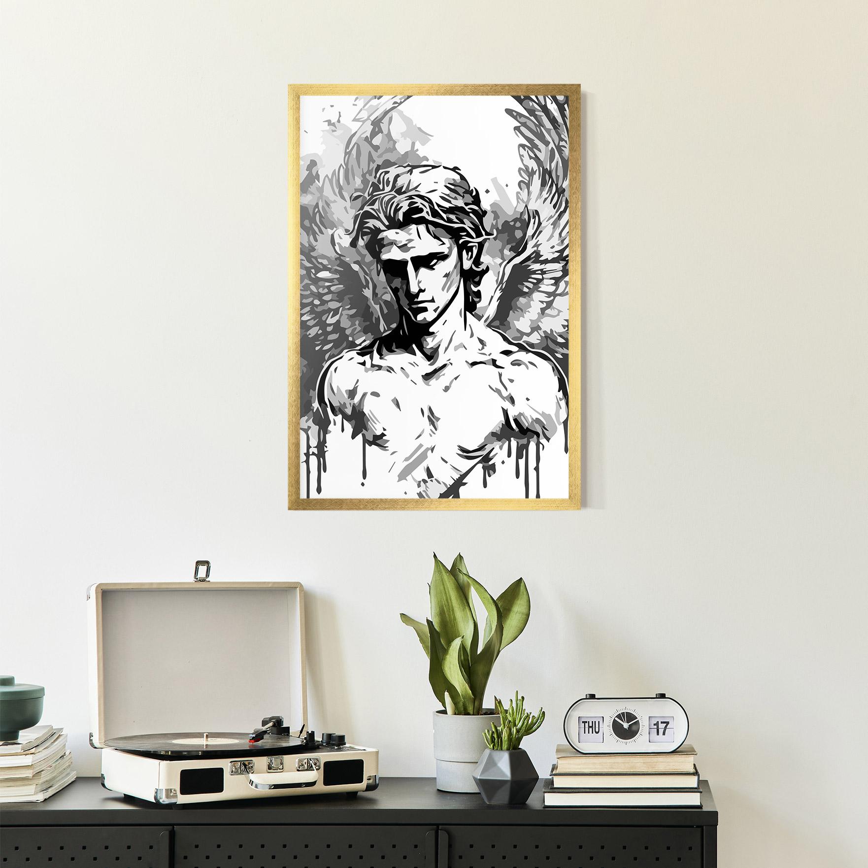 Рамкиран постер Beautiful Angel mockup 2