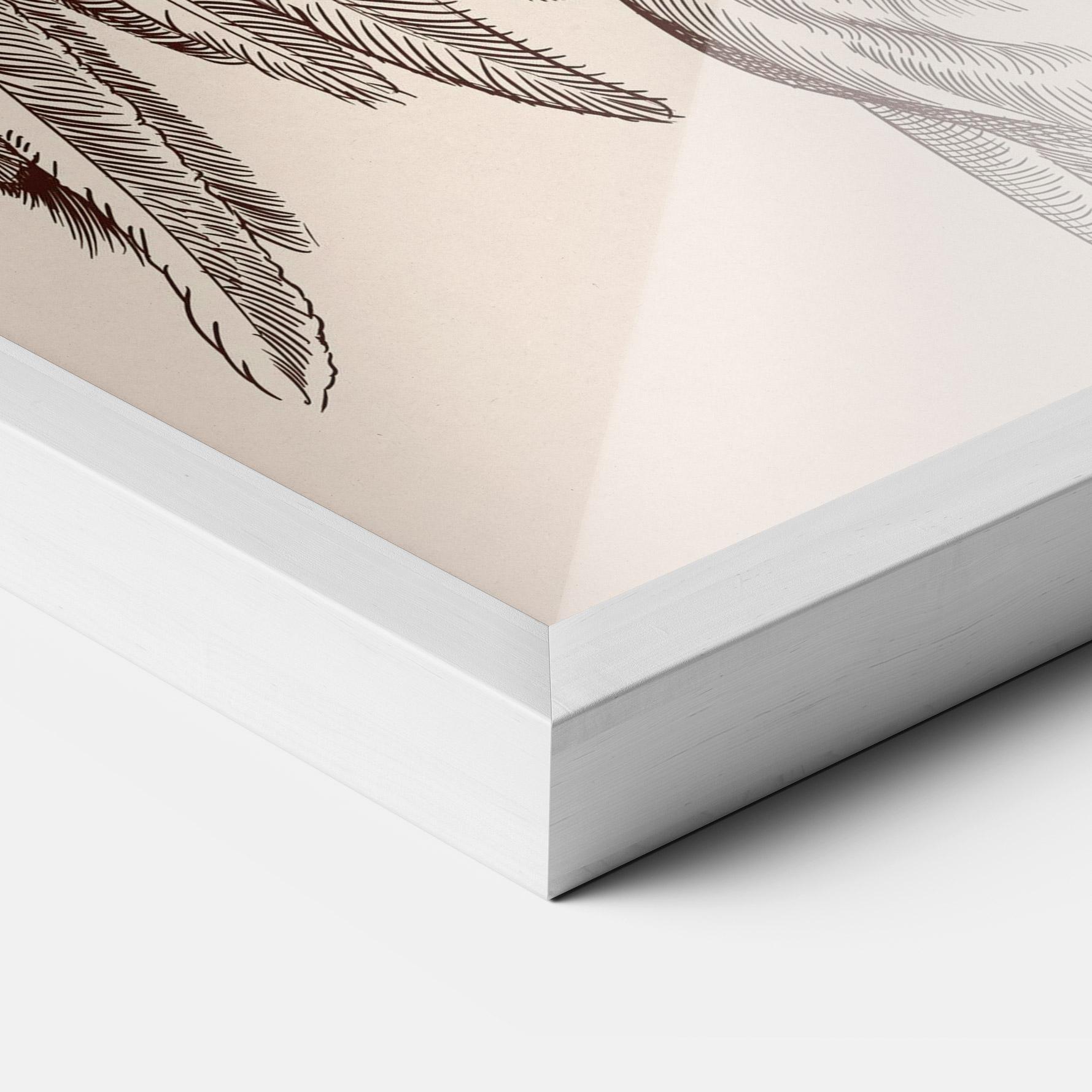 Рамкиран постер Angel Brown Line mockup 3