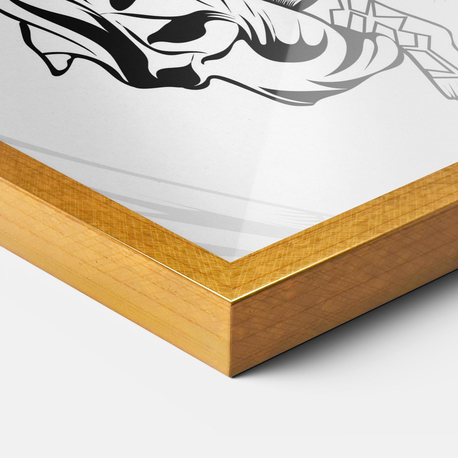 Рамкиран постер Angel Fight mockup 3