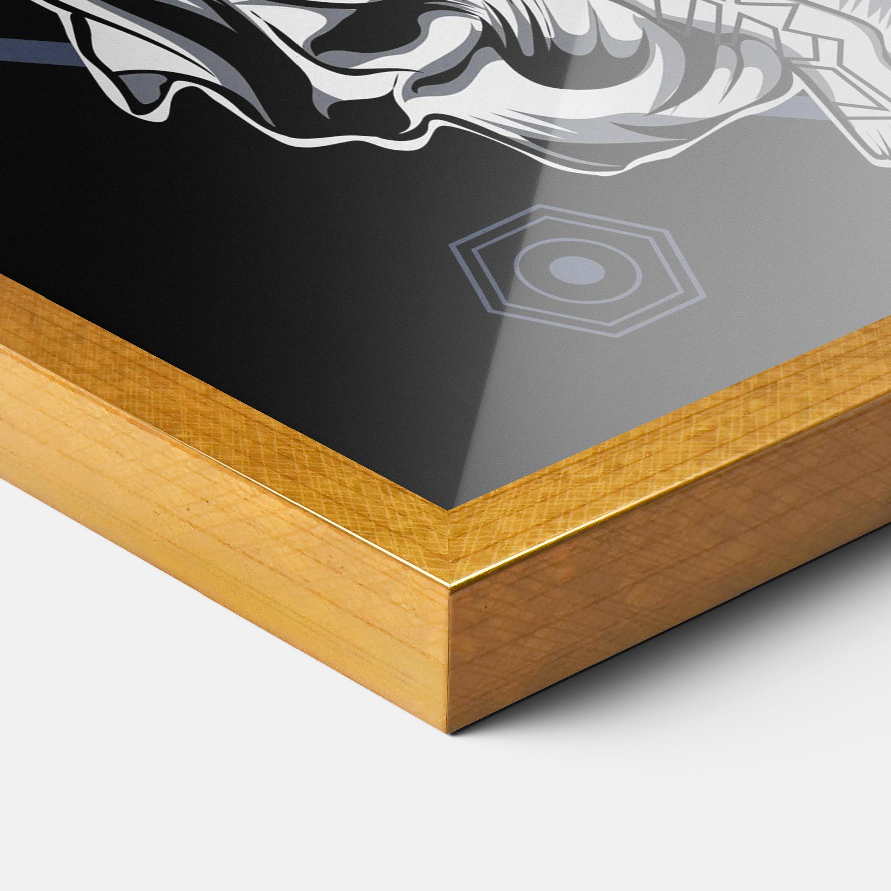 Рамкиран постер Angel Fights mockup 3