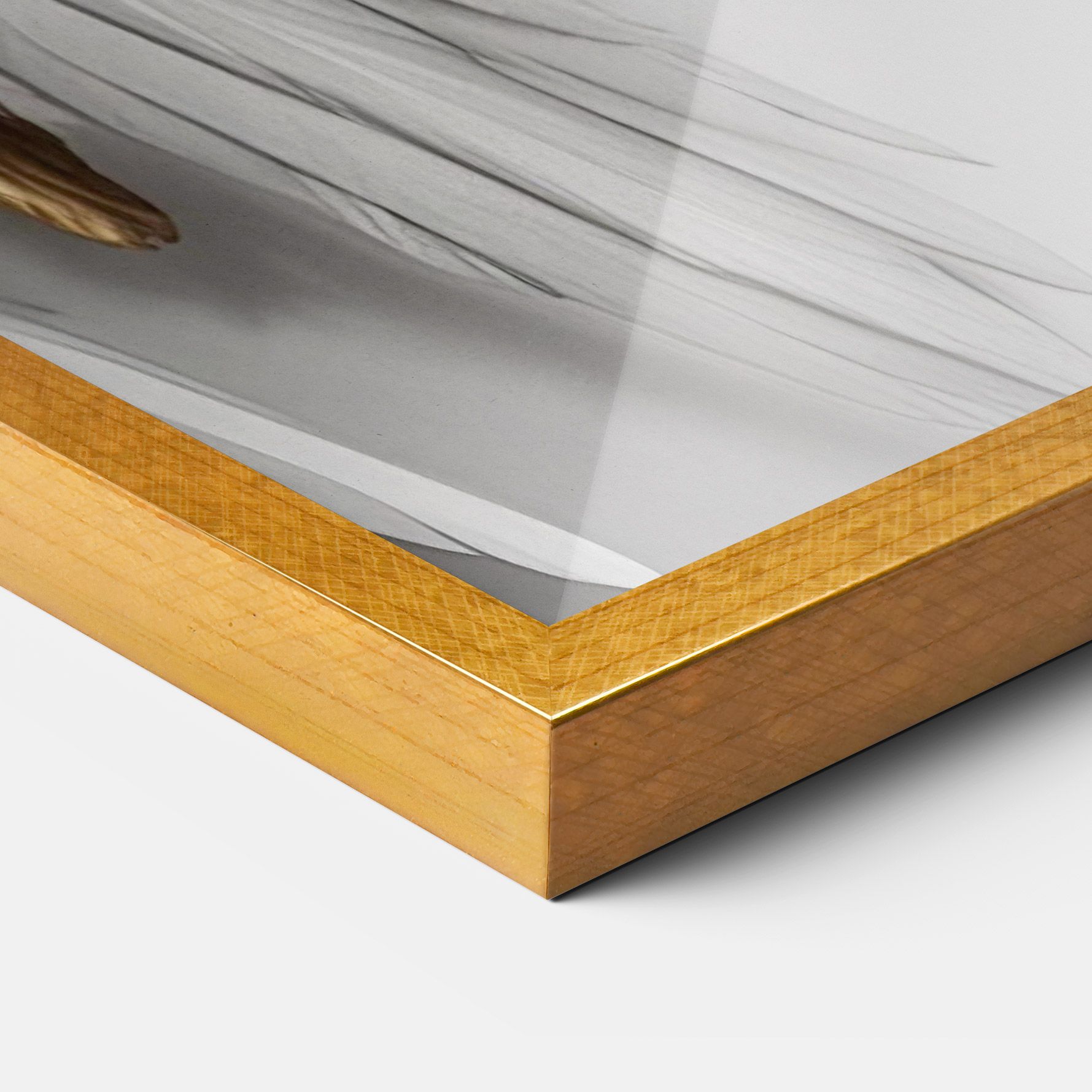 Realistic Gold Angel Wings mockup 3