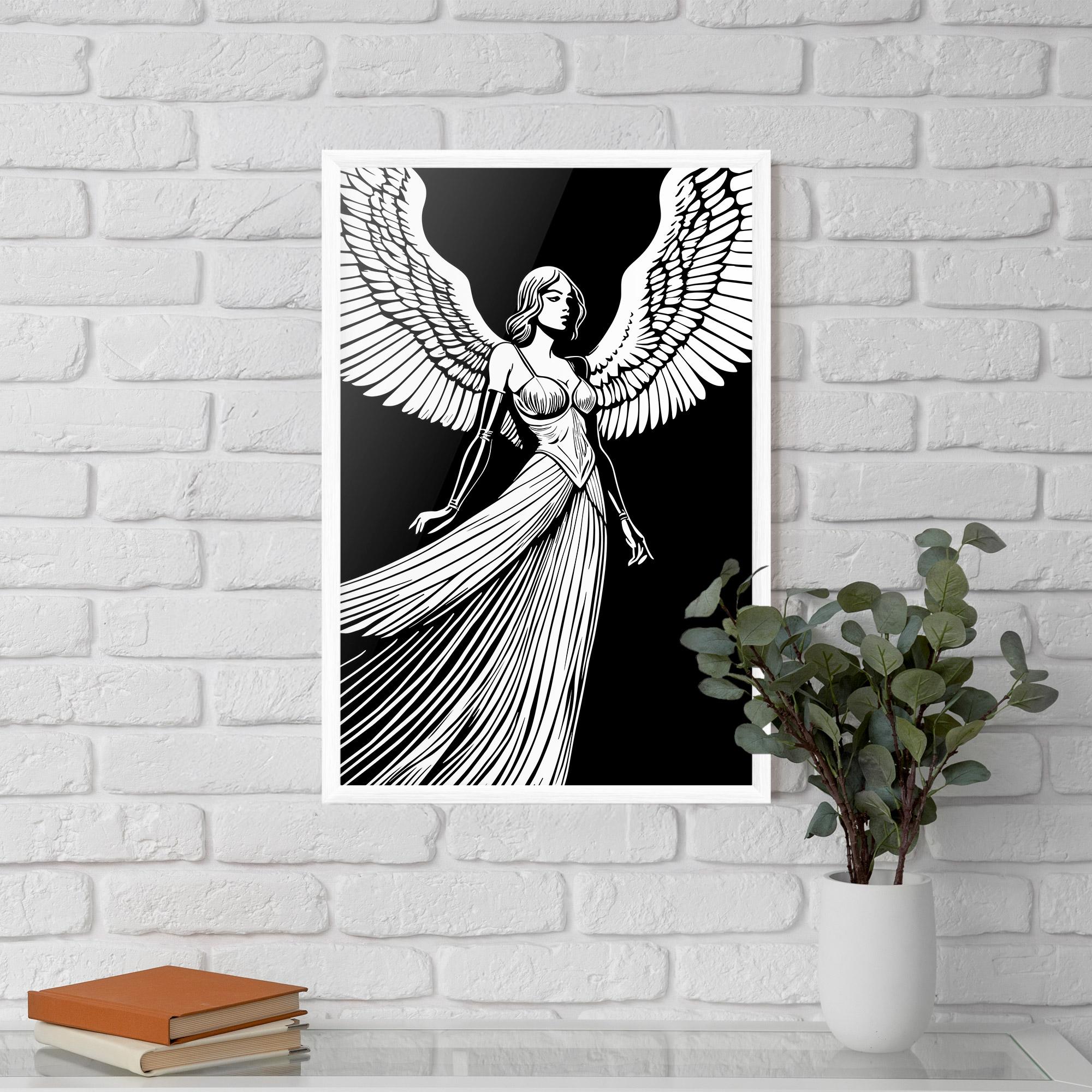 Рамкиран постер Pretty Angel mockup 5