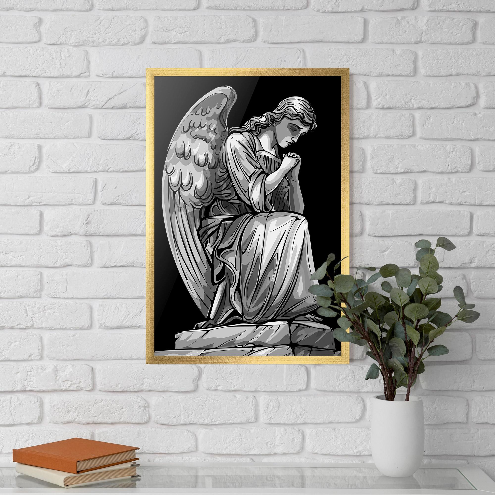 Рамкиран постер Pray Angel mockup 5