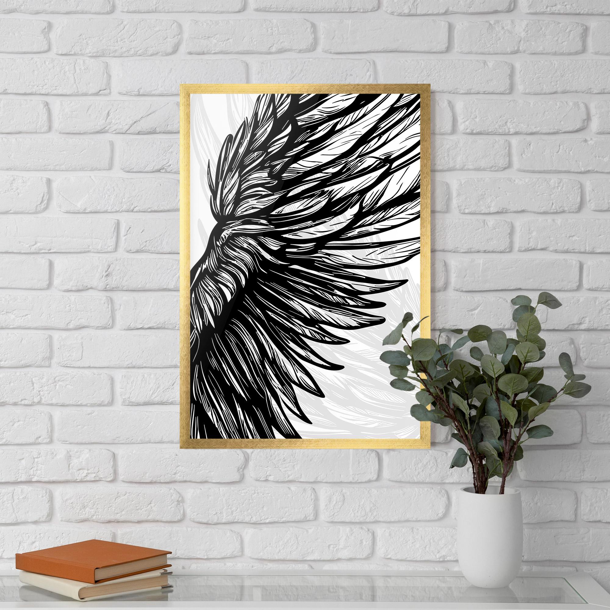 Рамкиран постер Wing Line mockup 5