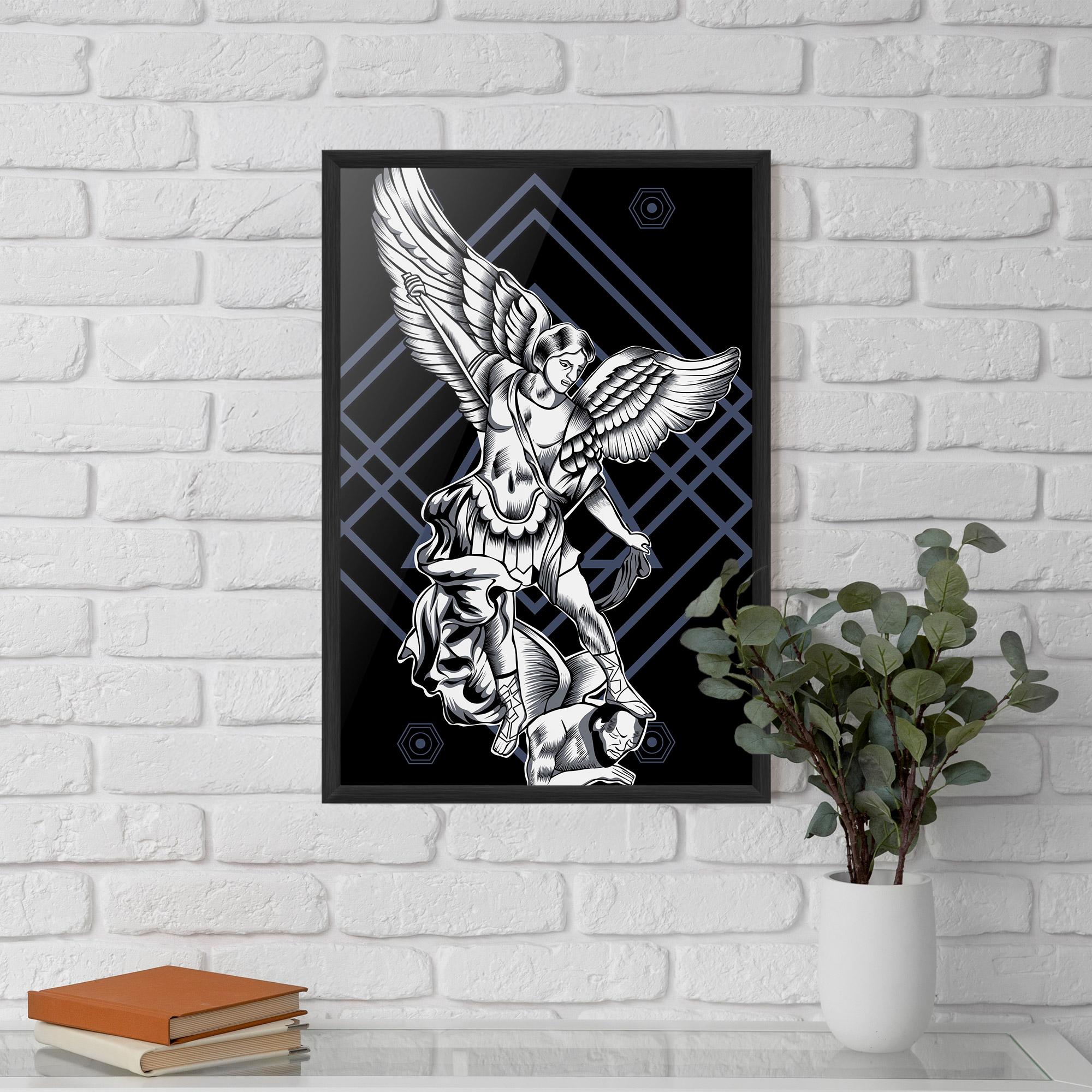 Рамкиран постер Angel Fights mockup 5