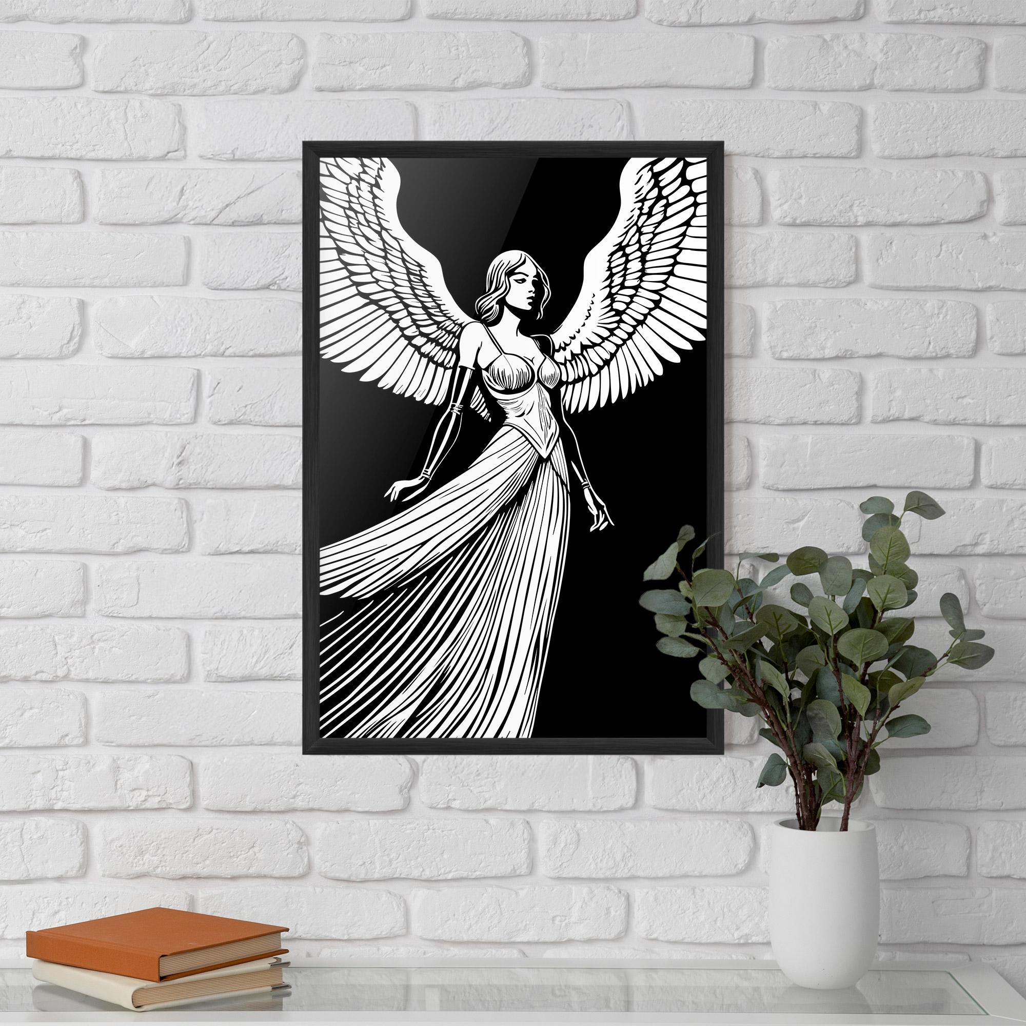 Рамкиран постер Pretty Angel mockup 5