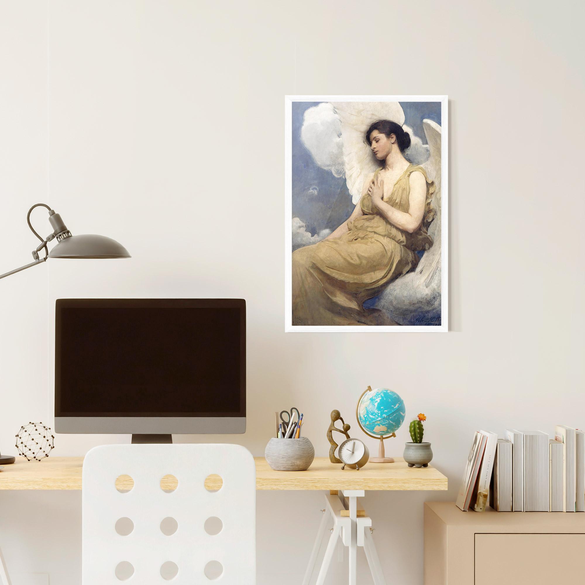 Рамкиран постер Angel Woman Painting mockup 6