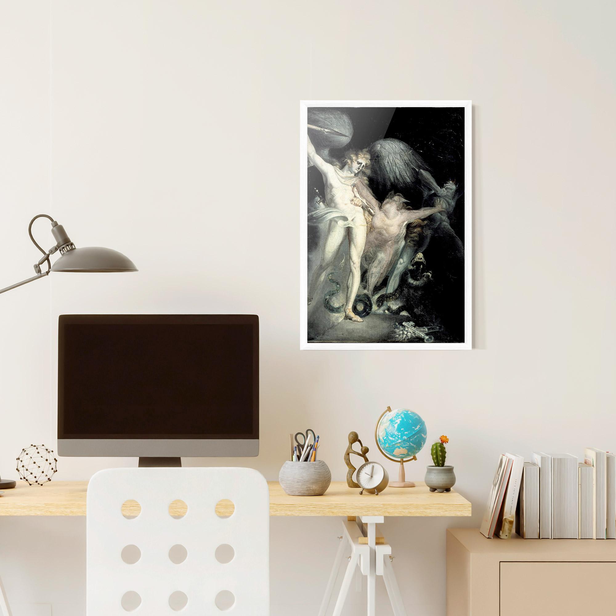 Рамкиран постер Old Angel Painting mockup 6