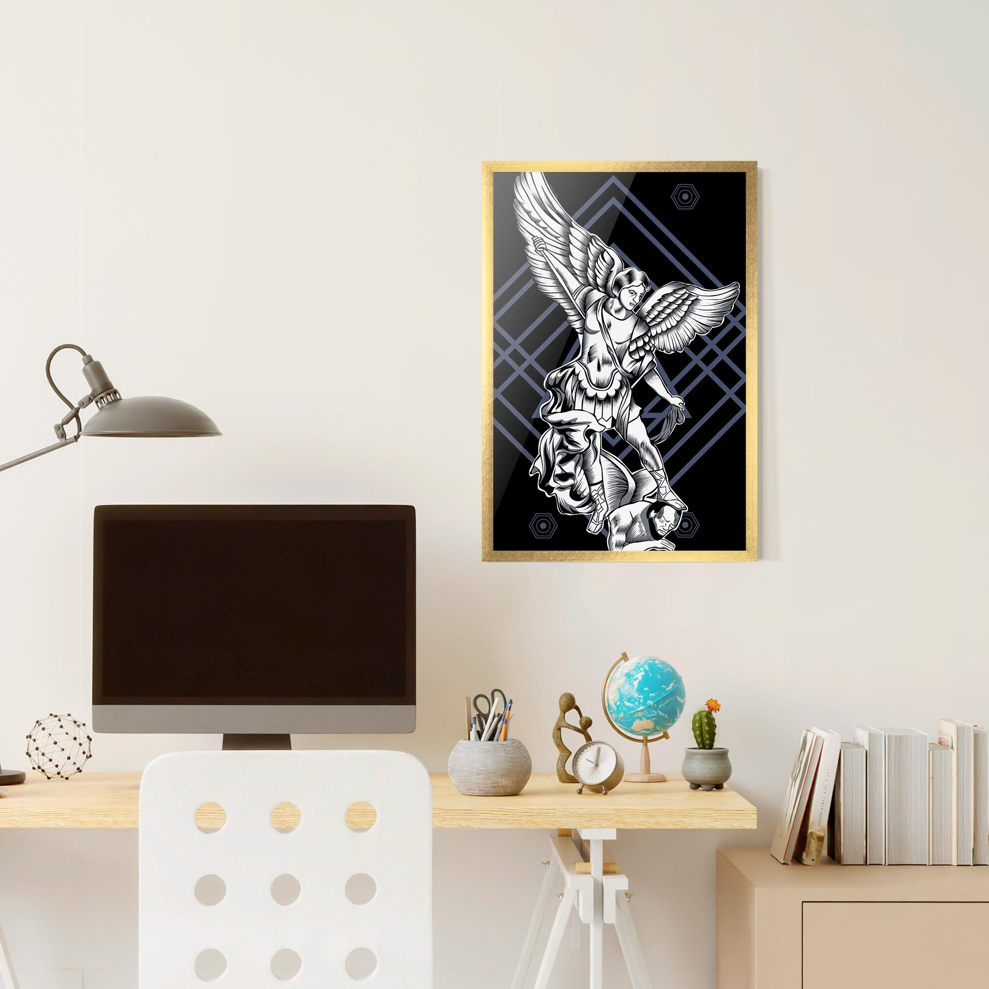 Рамкиран постер Angel Fights mockup 6