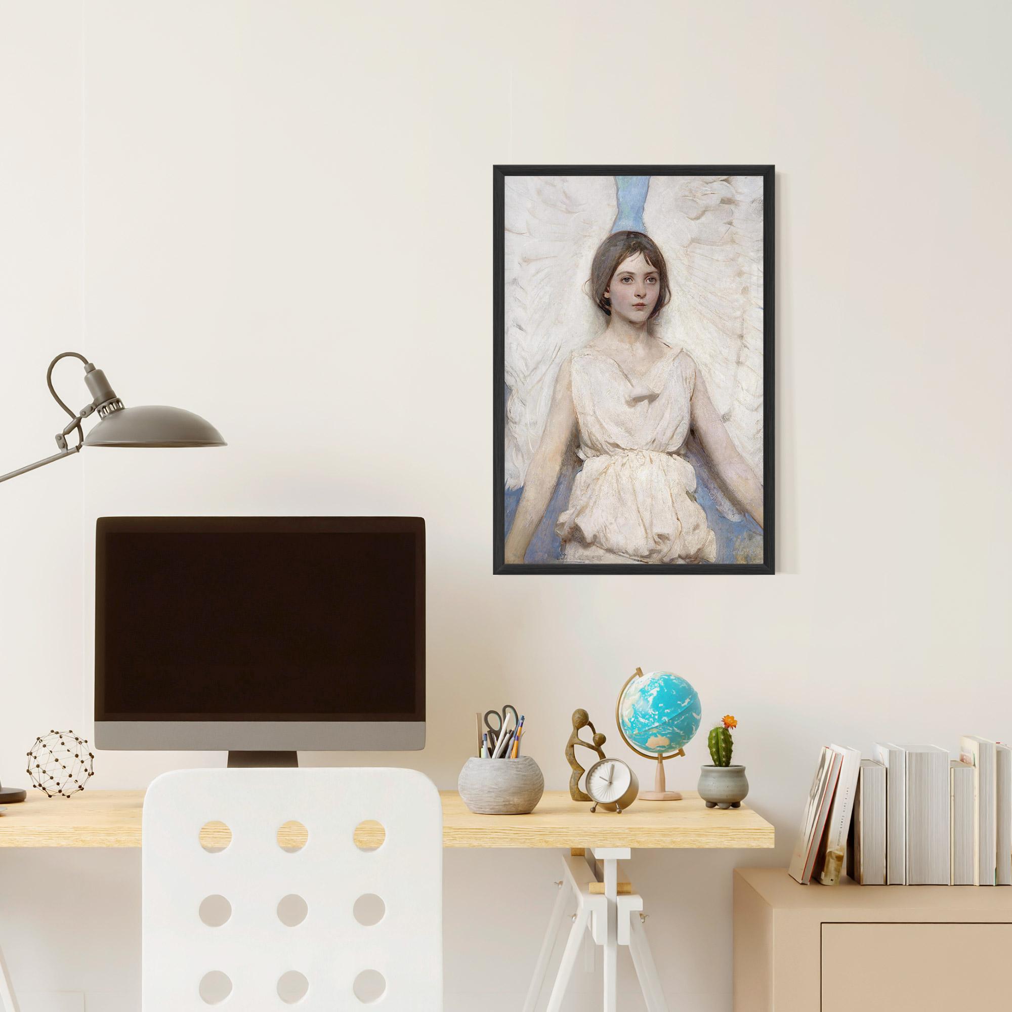 Рамкиран постер Pretty Angel Painting mockup 6