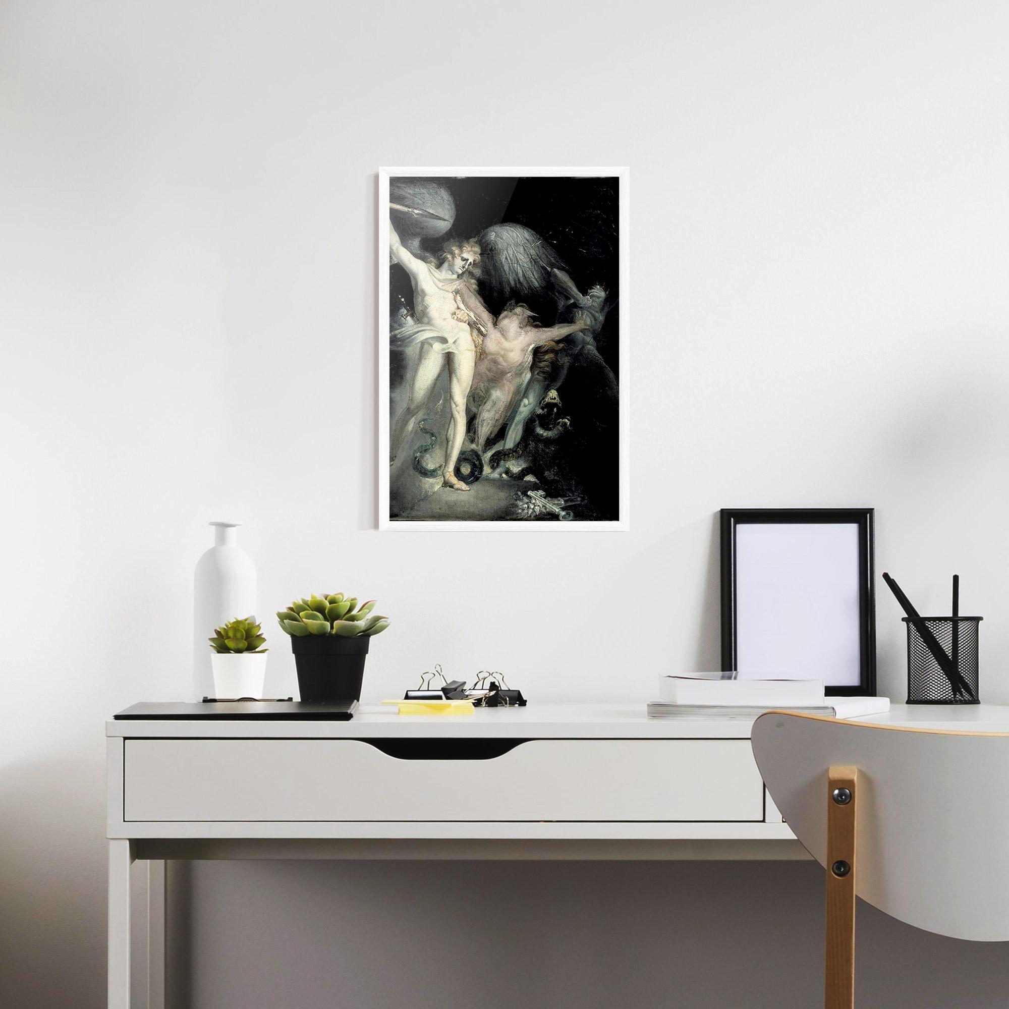 Рамкиран постер Old Angel Painting mockup 7