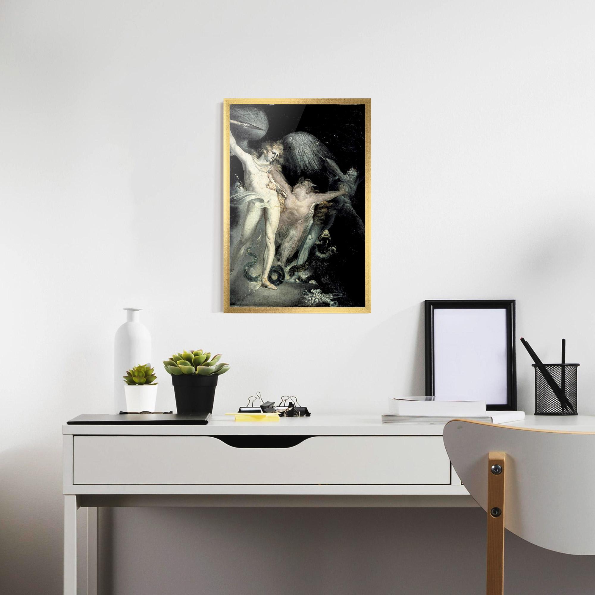 Рамкиран постер Old Angel Painting mockup 7