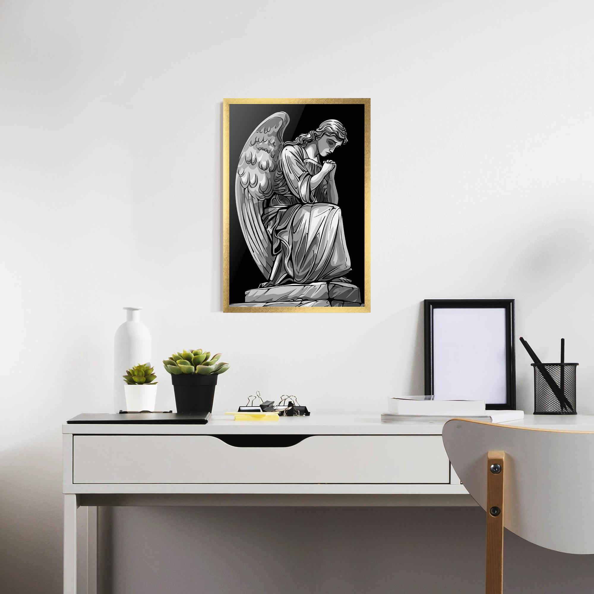 Рамкиран постер Pray Angel mockup 7