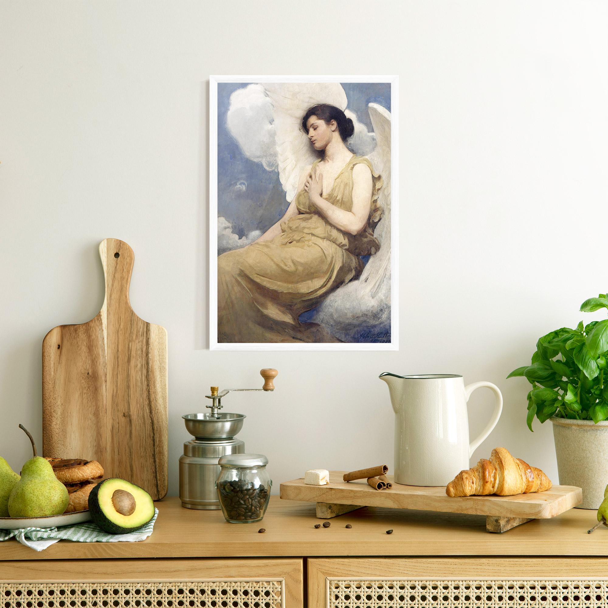 Рамкиран постер Angel Woman Painting mockup 8