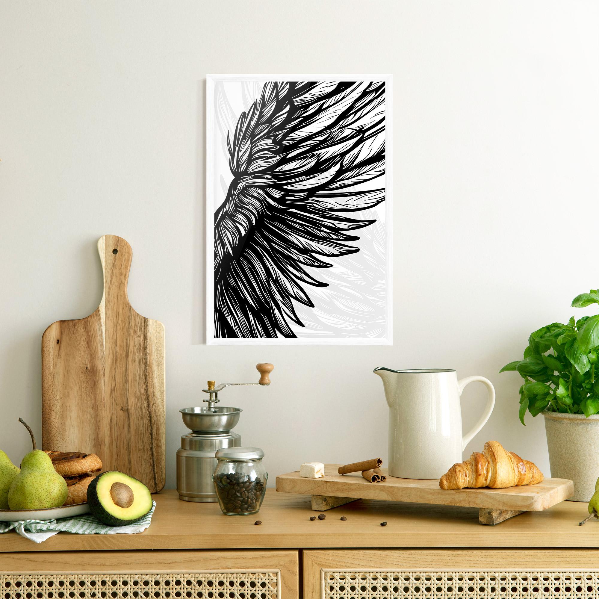 Рамкиран постер Wing Line mockup 8