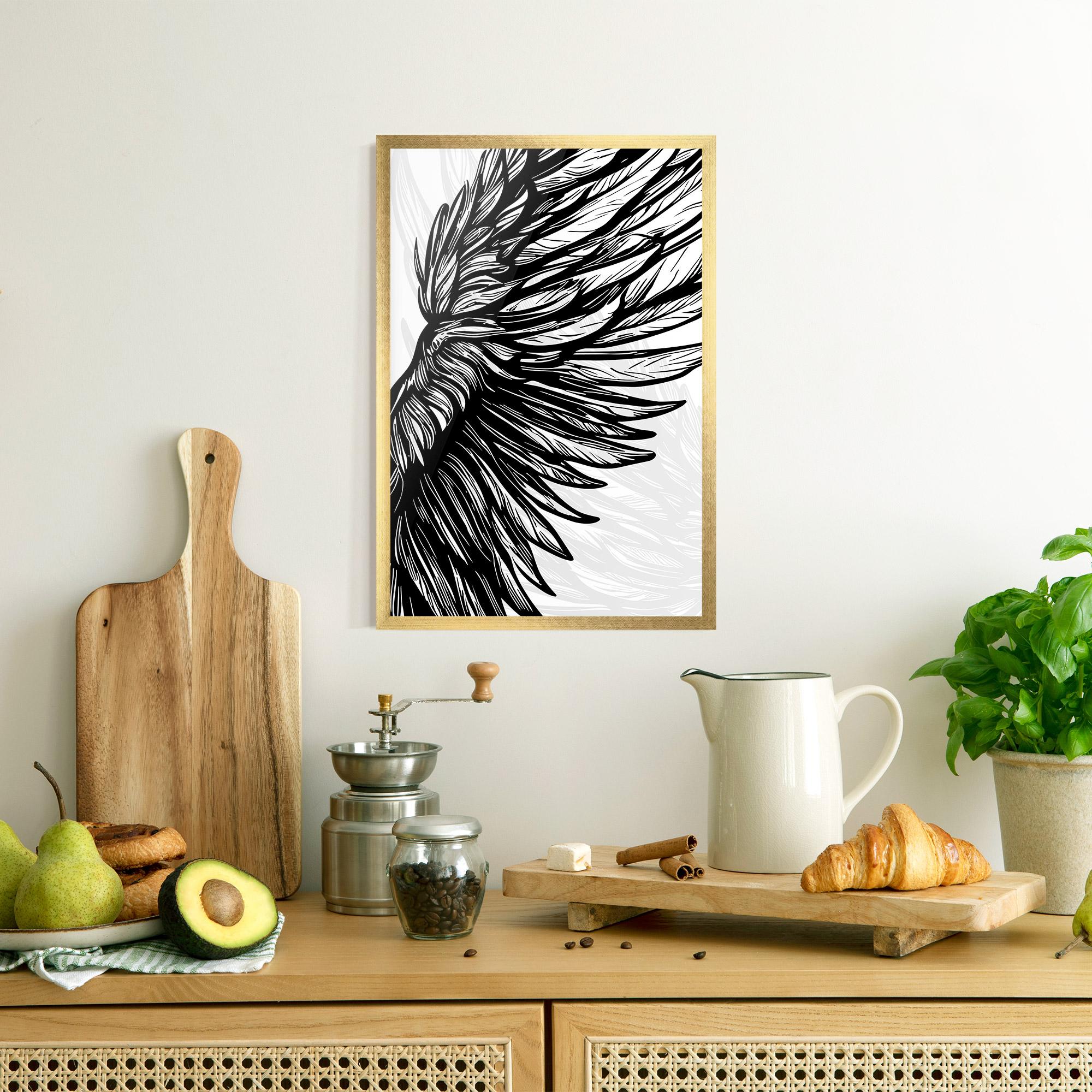 Рамкиран постер Wing Line mockup 8