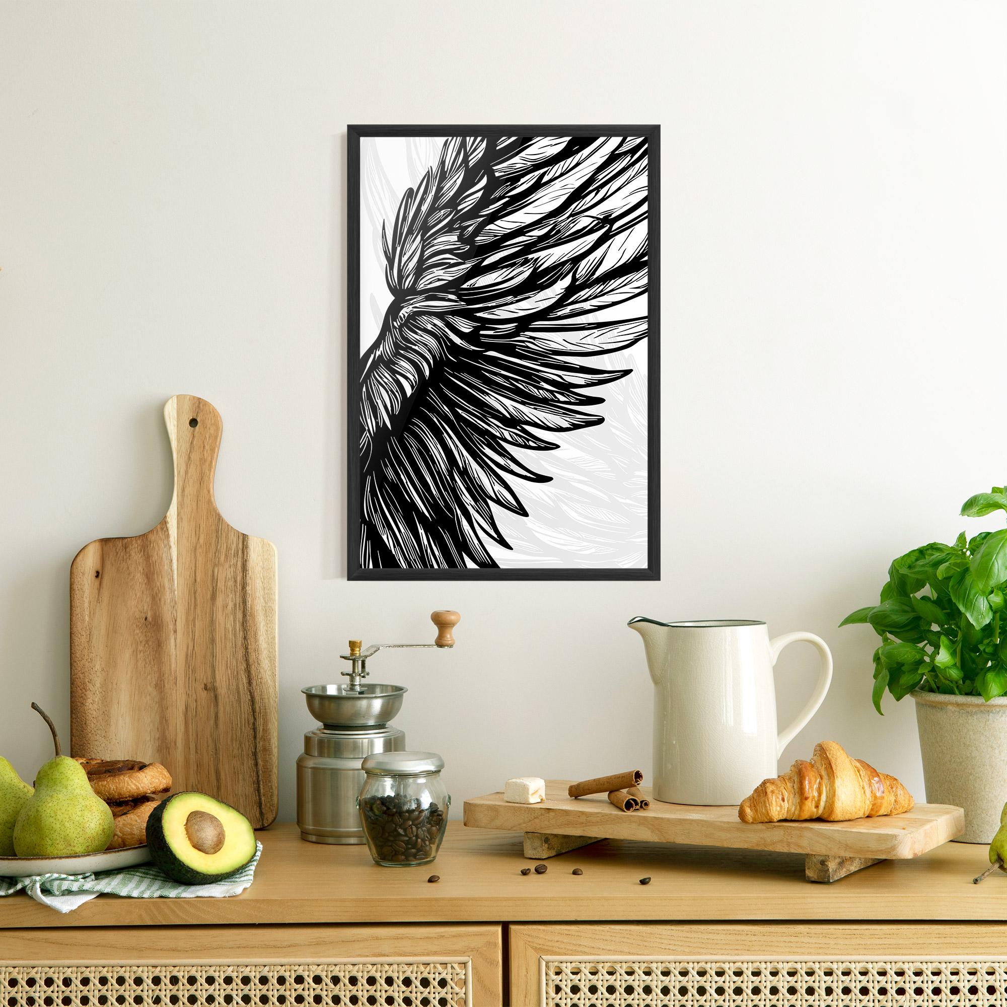 Рамкиран постер Wing Line mockup 8