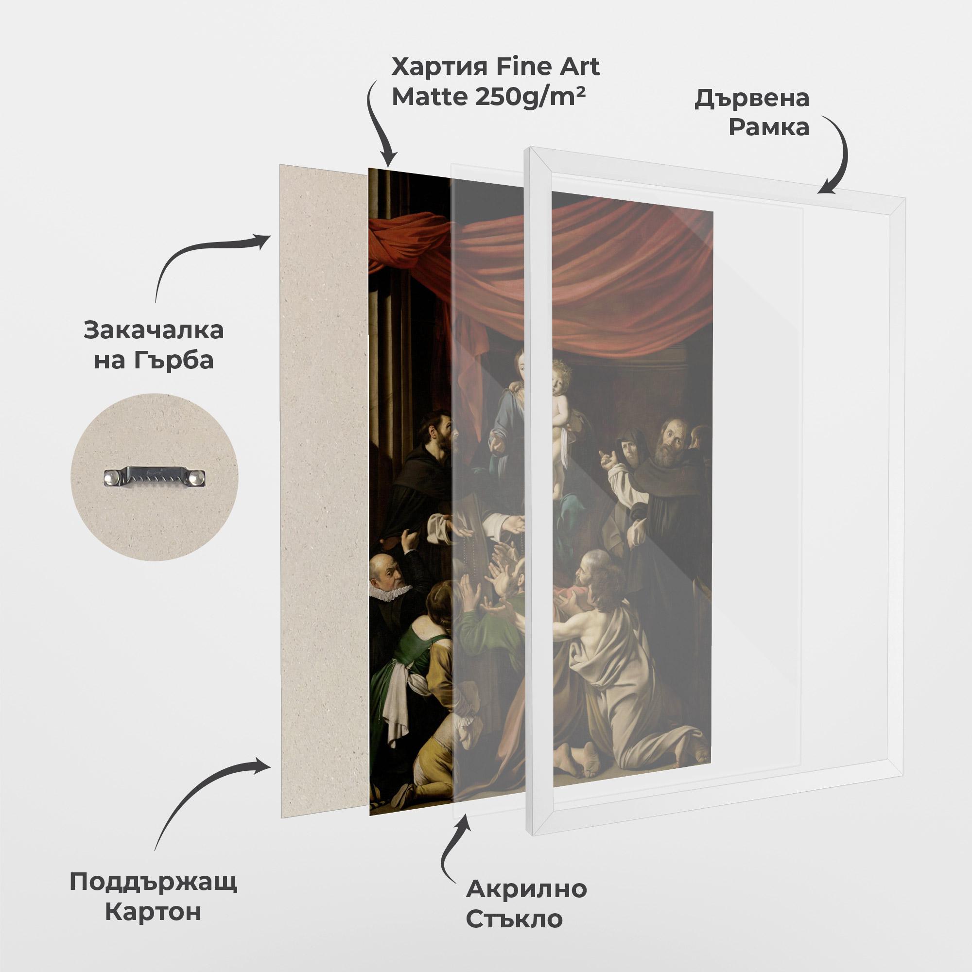 Рамкиран постер Madonna Of The Rosary mockup 1