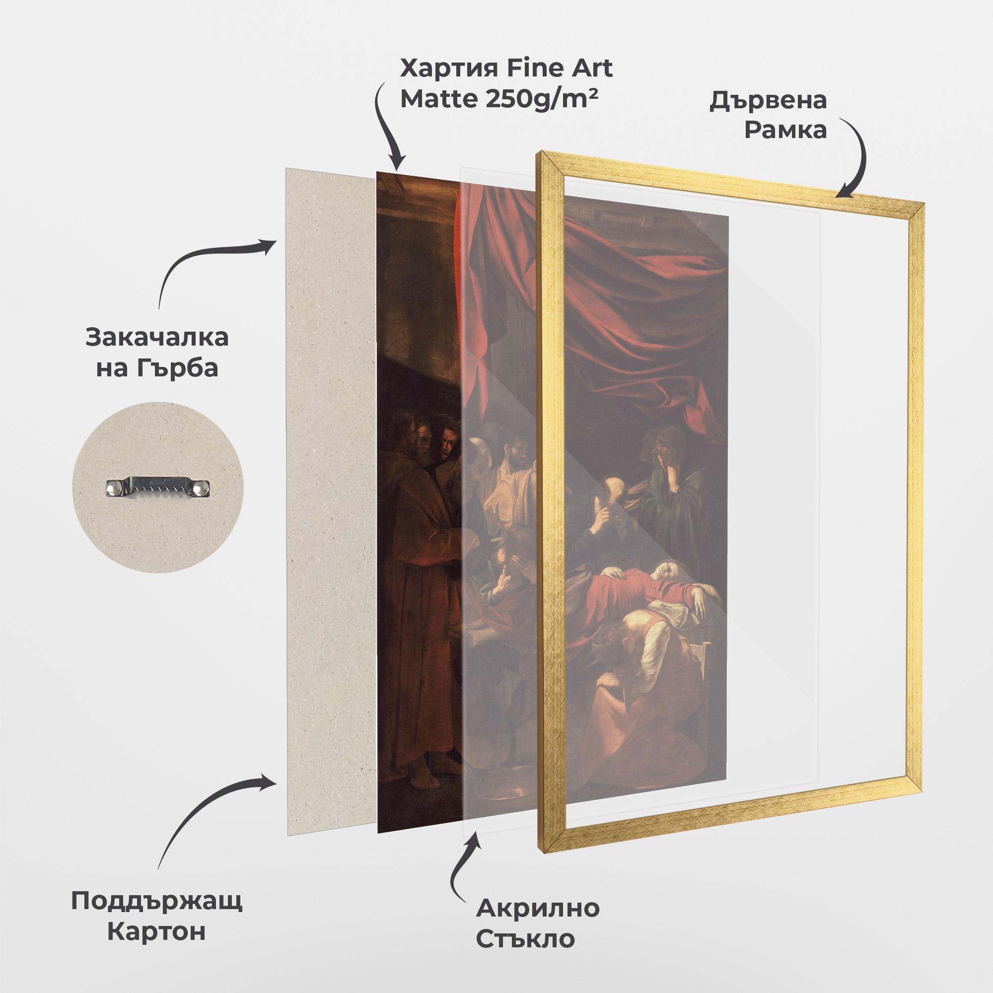 Рамкиран постер Death Of The Virgin mockup 1