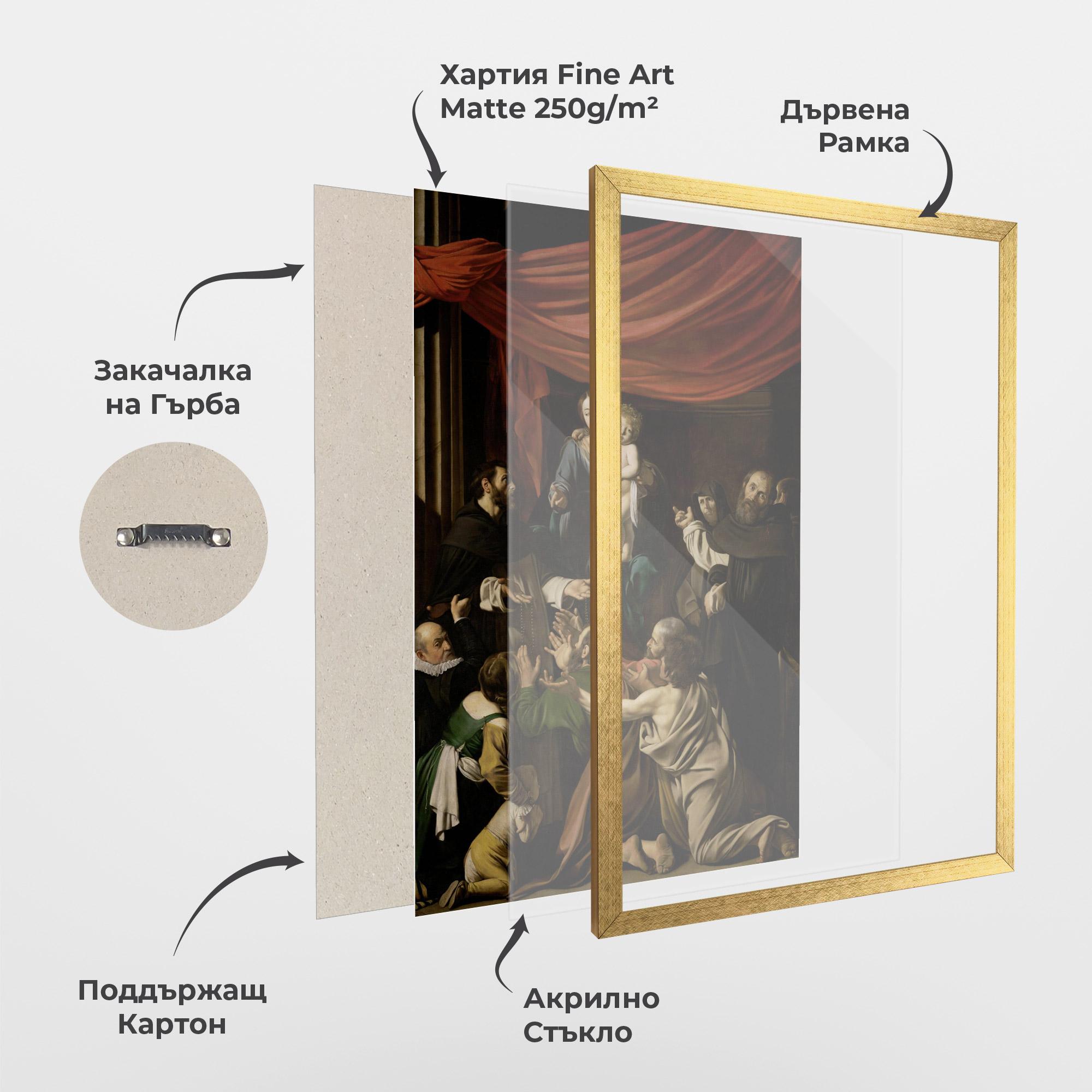 Рамкиран постер Madonna Of The Rosary mockup 1