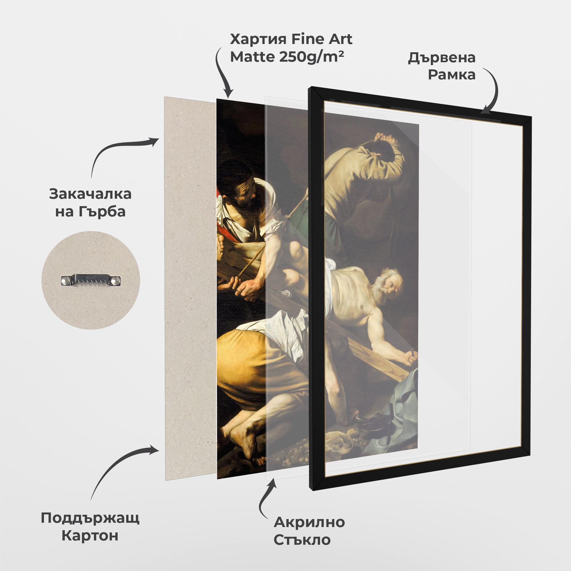 Рамкиран постер Crucifixion Of Saint Peter mockup 1