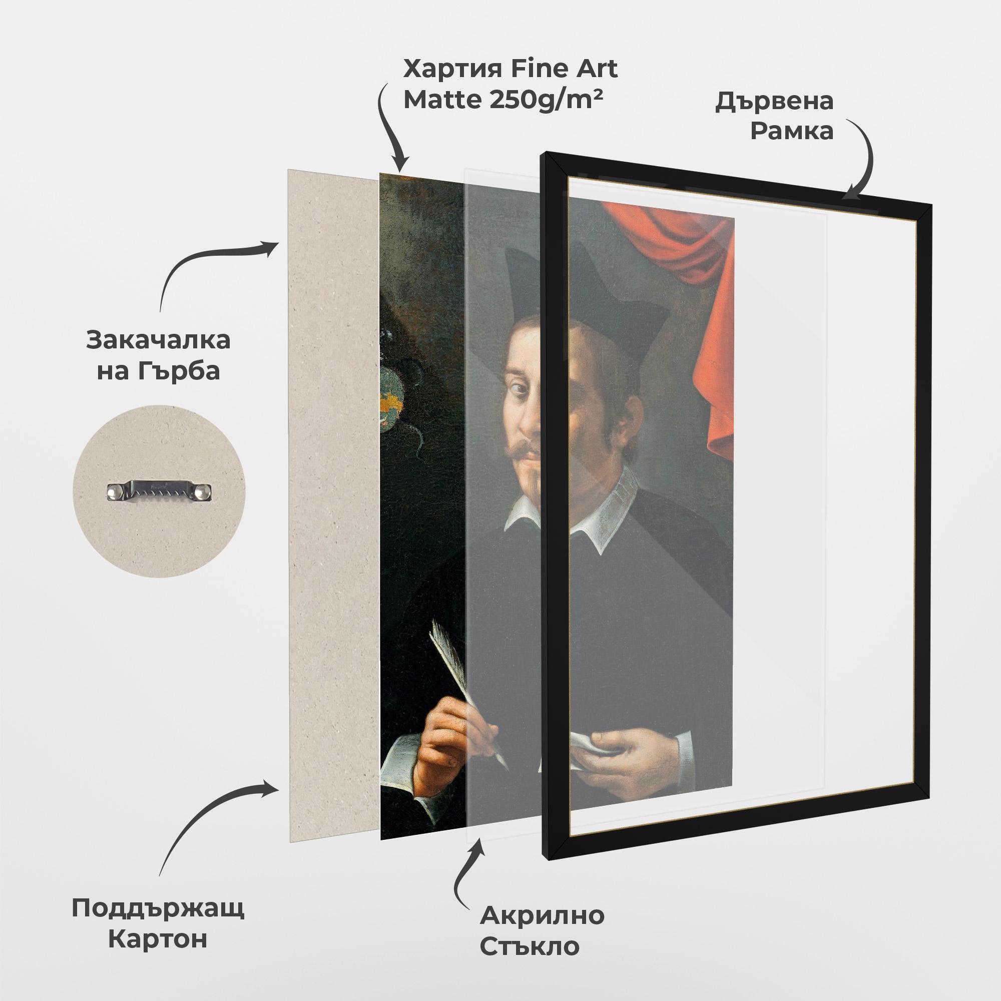 Рамкиран постер Portrait Of A Prelate mockup 1