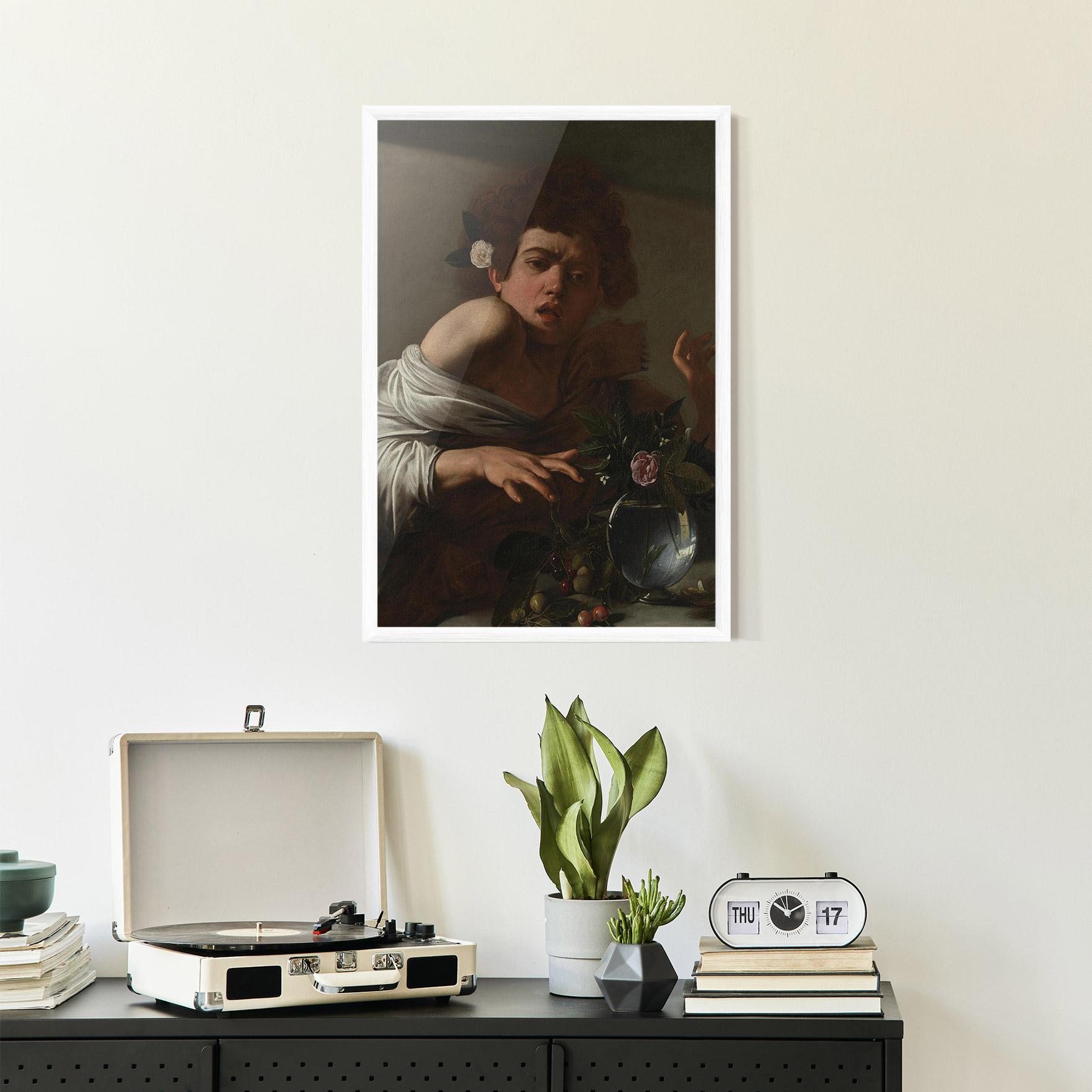 Рамкиран постер Boy Bitten By A Lizard mockup 2