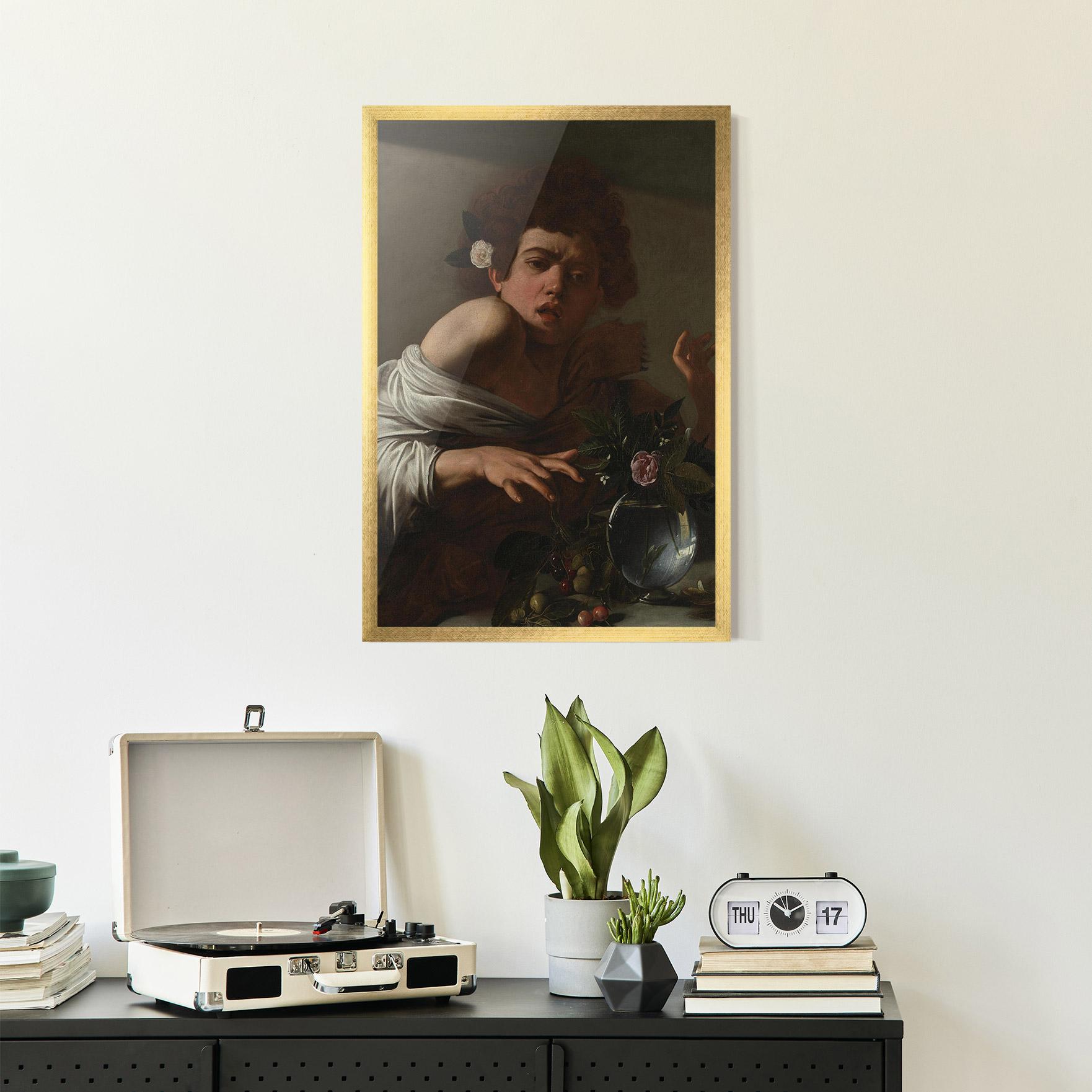 Рамкиран постер Boy Bitten By A Lizard mockup 2