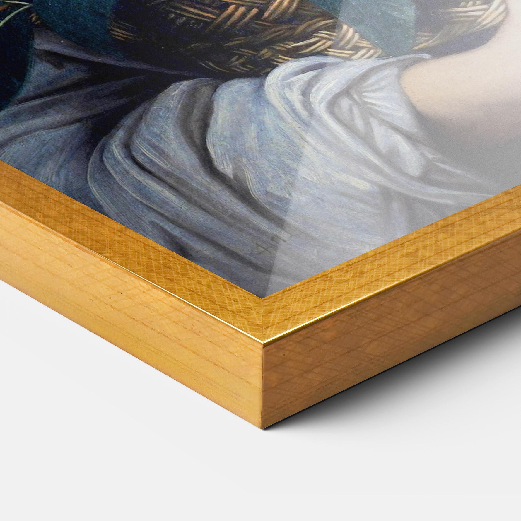 Рамкиран постер Boy With A Basket Of Fruit mockup 3