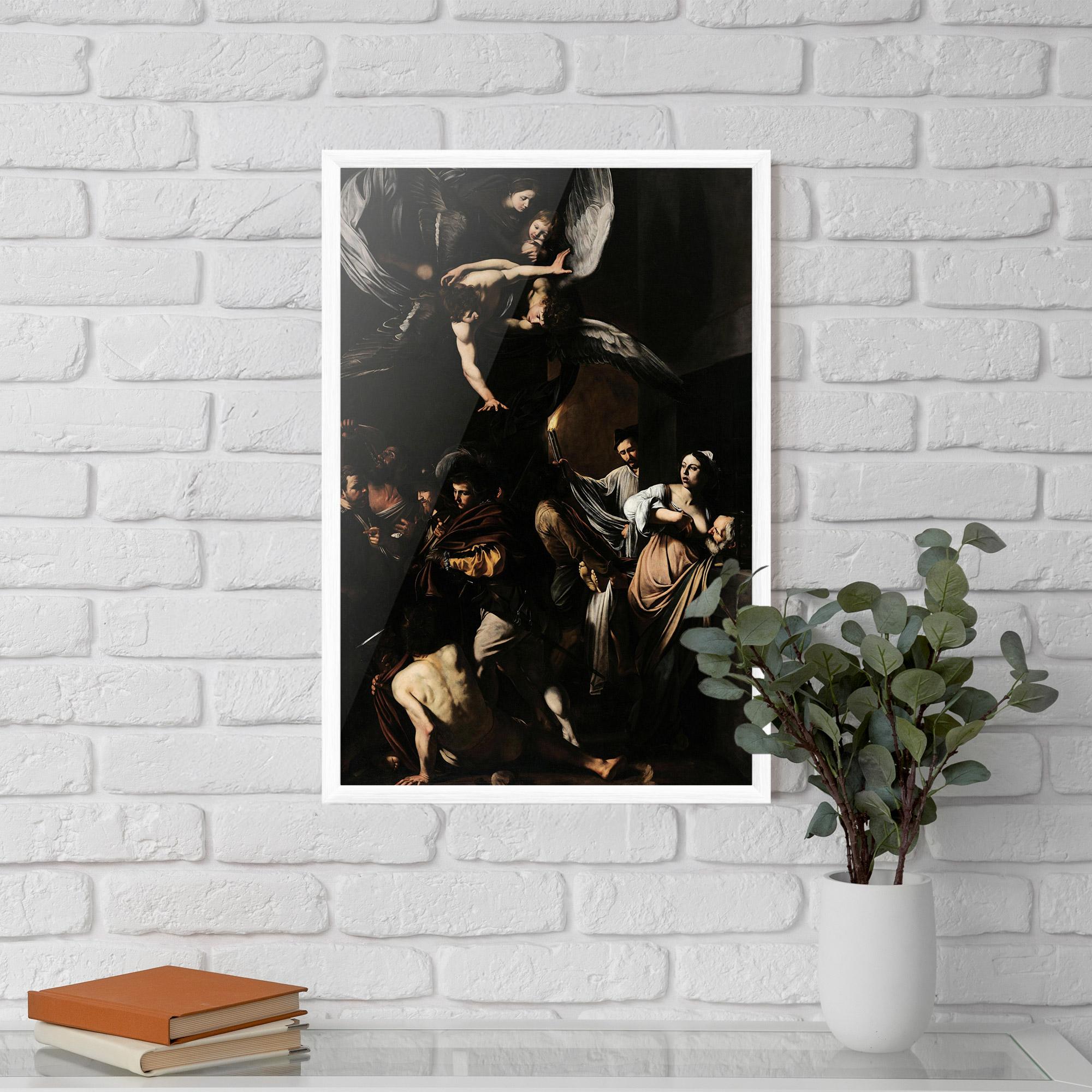 Рамкиран постер Sette Opere Di Misericordia mockup 5