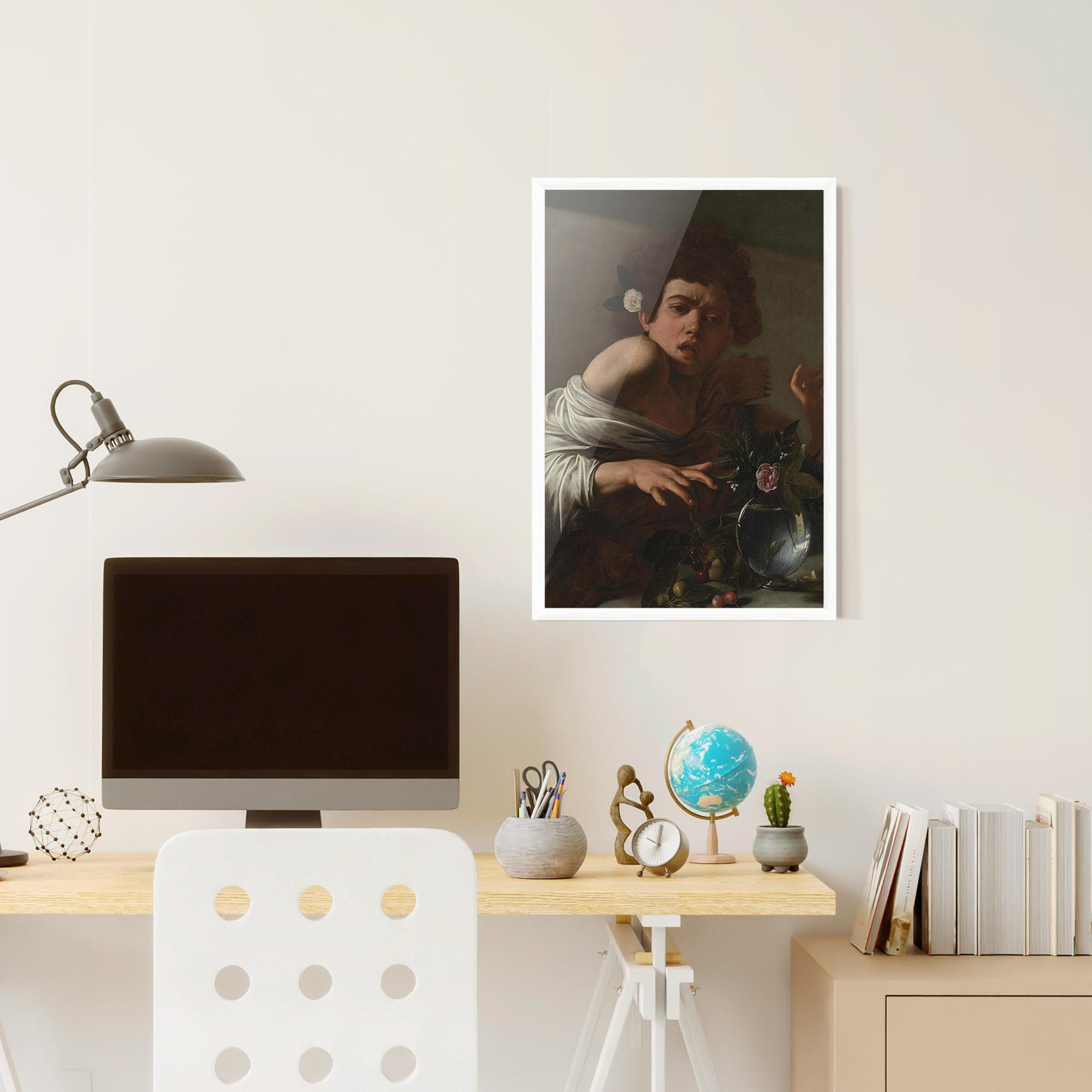 Рамкиран постер Boy Bitten By A Lizard mockup 6