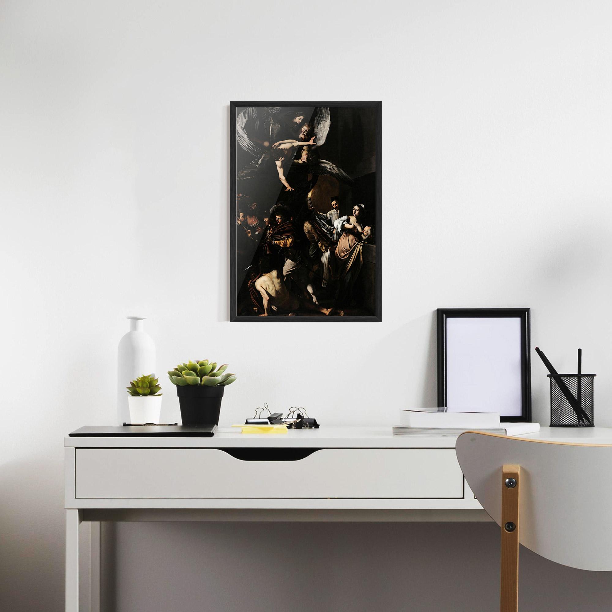 Рамкиран постер Sette Opere Di Misericordia mockup 7