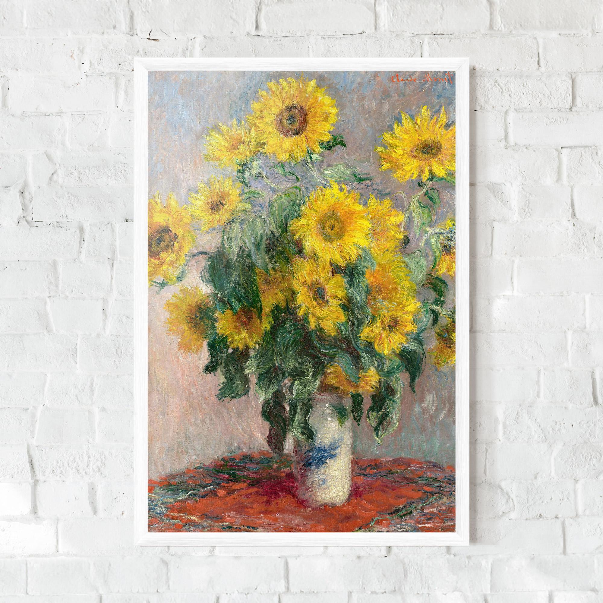 Рамкиран постер Bouquet Of Sunflowers 1881 mockup 0
