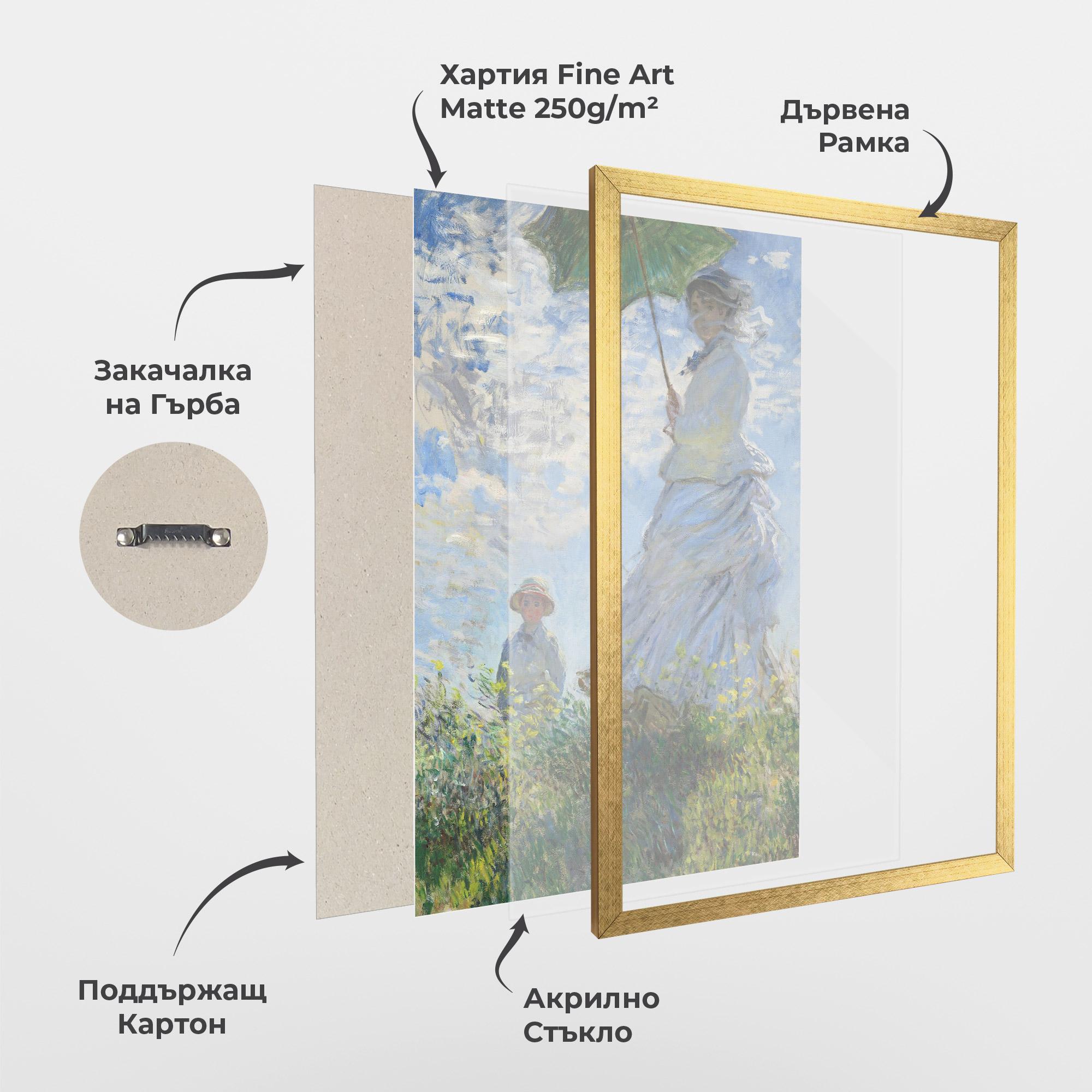 Рамкиран постер Parasol Painting mockup 1