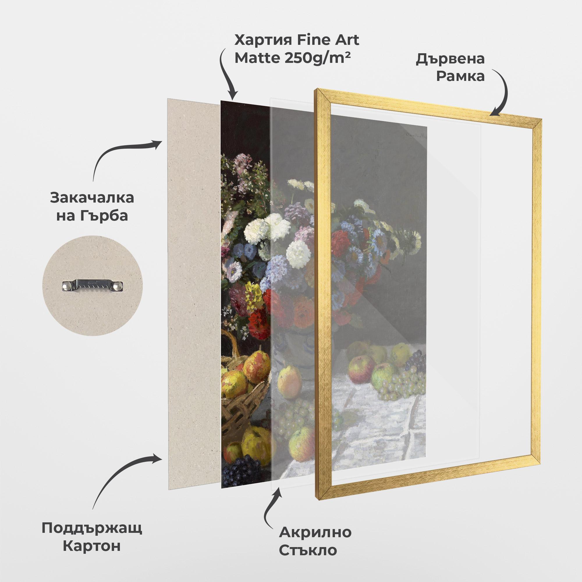 Рамкиран постер Still Life With Flowers mockup 1