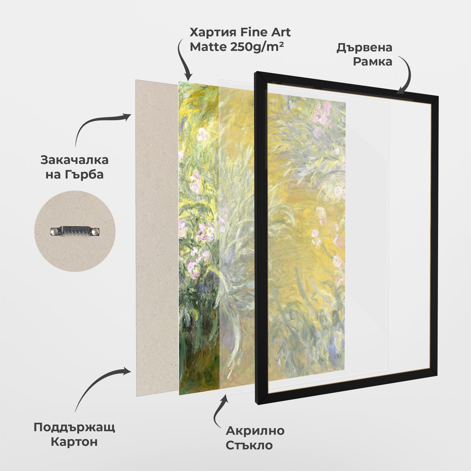 Рамкиран постер Path Through The Irises mockup 1