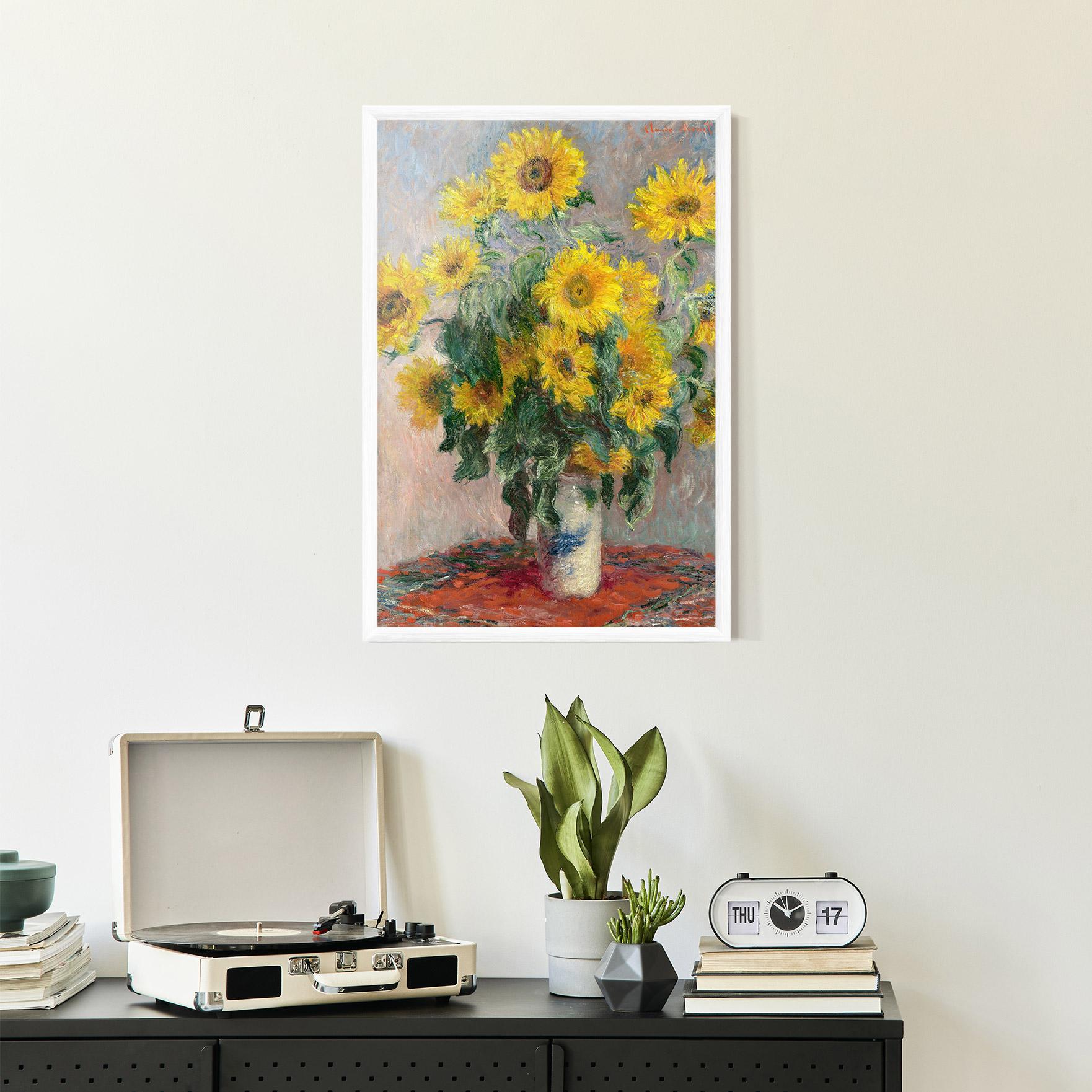 Рамкиран постер Bouquet Of Sunflowers 1881 mockup 2