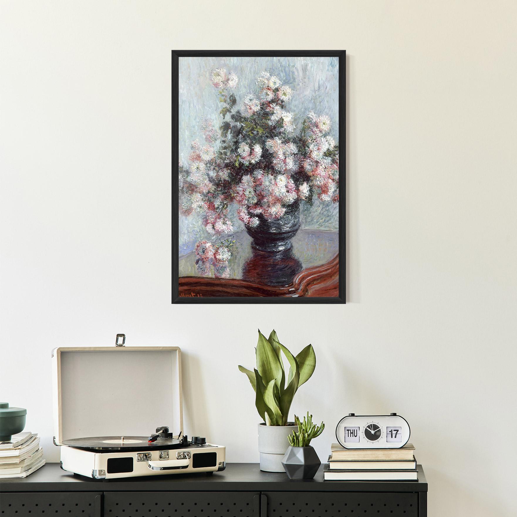 Рамкиран постер Chrysanthemums mockup 2